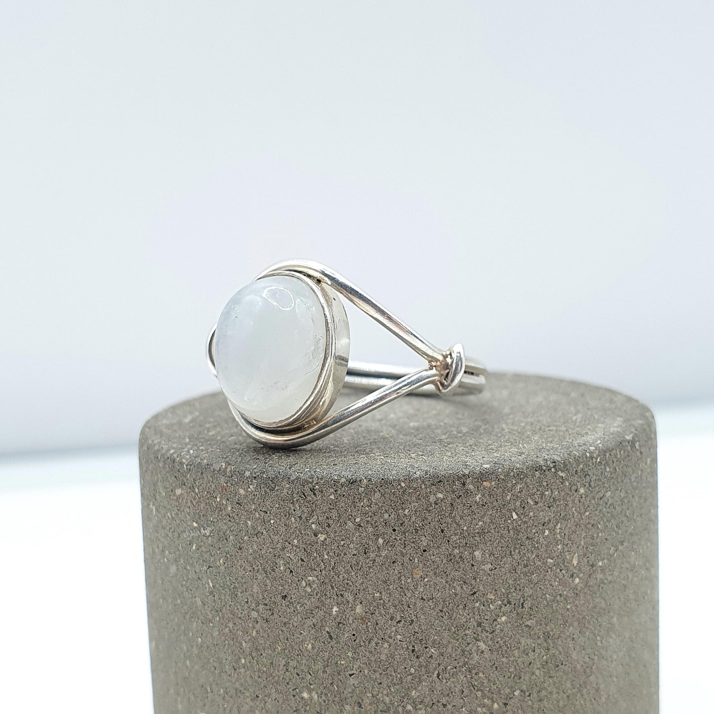 Vintage Sterling Silver Rainbow Moonstone Ring Labradorite Blue Aduralesence Women Solid 925 Blue Fire Jewelry Jewellery
