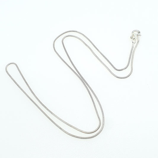 Vintage Sterling Silver Snake Link Chain Necklace 3.67g 49cm Retro Womens Jewelry Jewellery Unisex Minimalistic Simple Dainty