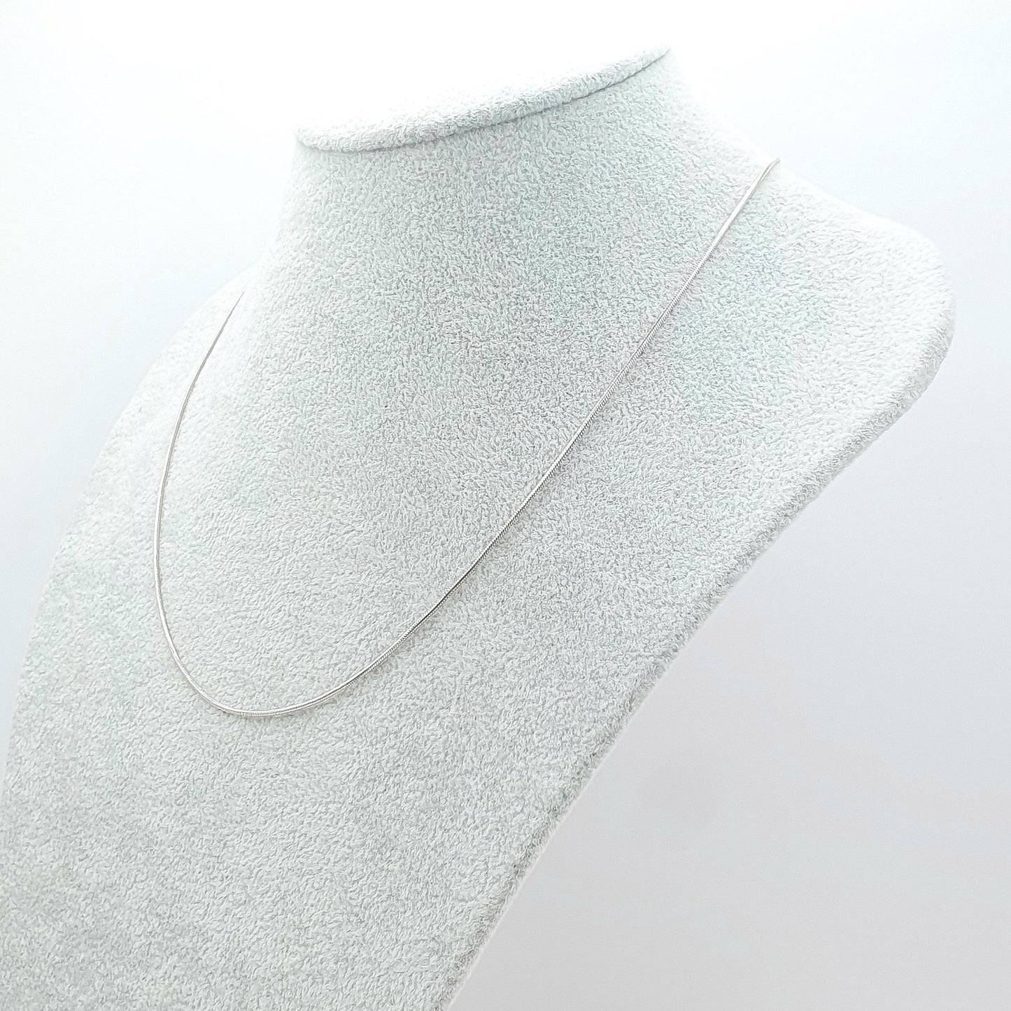 Vintage Sterling Silver Snake Link Chain Necklace 3.67g 49cm Retro Womens Jewelry Jewellery Unisex Minimalistic Simple Dainty