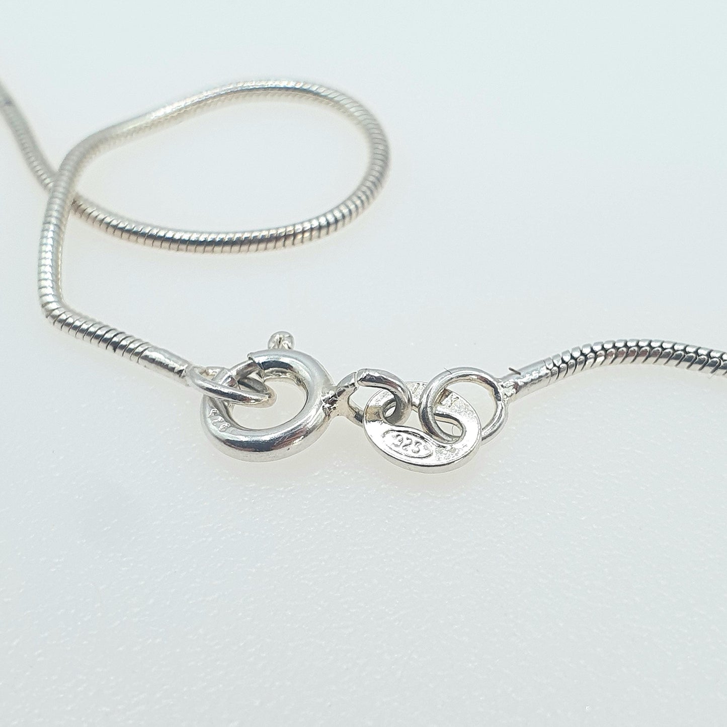 Vintage Sterling Silver Snake Link Chain Necklace 3.67g 49cm Retro Womens Jewelry Jewellery Unisex Minimalistic Simple Dainty