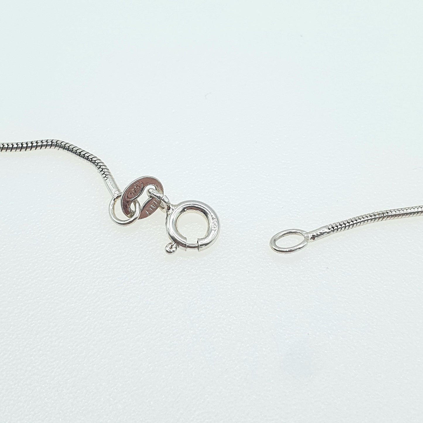 Vintage Sterling Silver Snake Link Chain Necklace 3.67g 49cm Retro Womens Jewelry Jewellery Unisex Minimalistic Simple Dainty