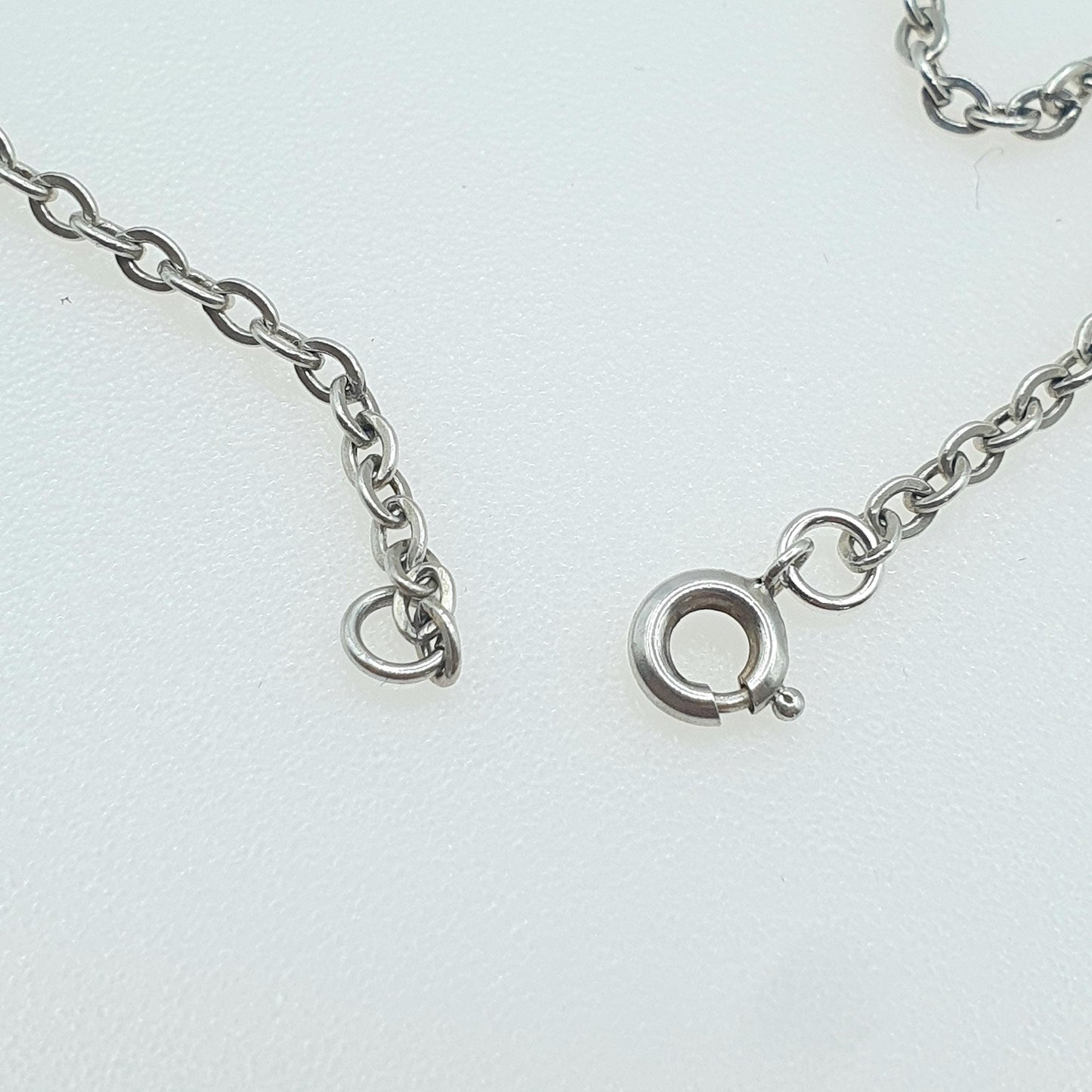 Vintage Sterling Silver Cable Link Chain Necklace Oval Trace Link 5.13g 61cm Long Women Mens Unisex Retro
