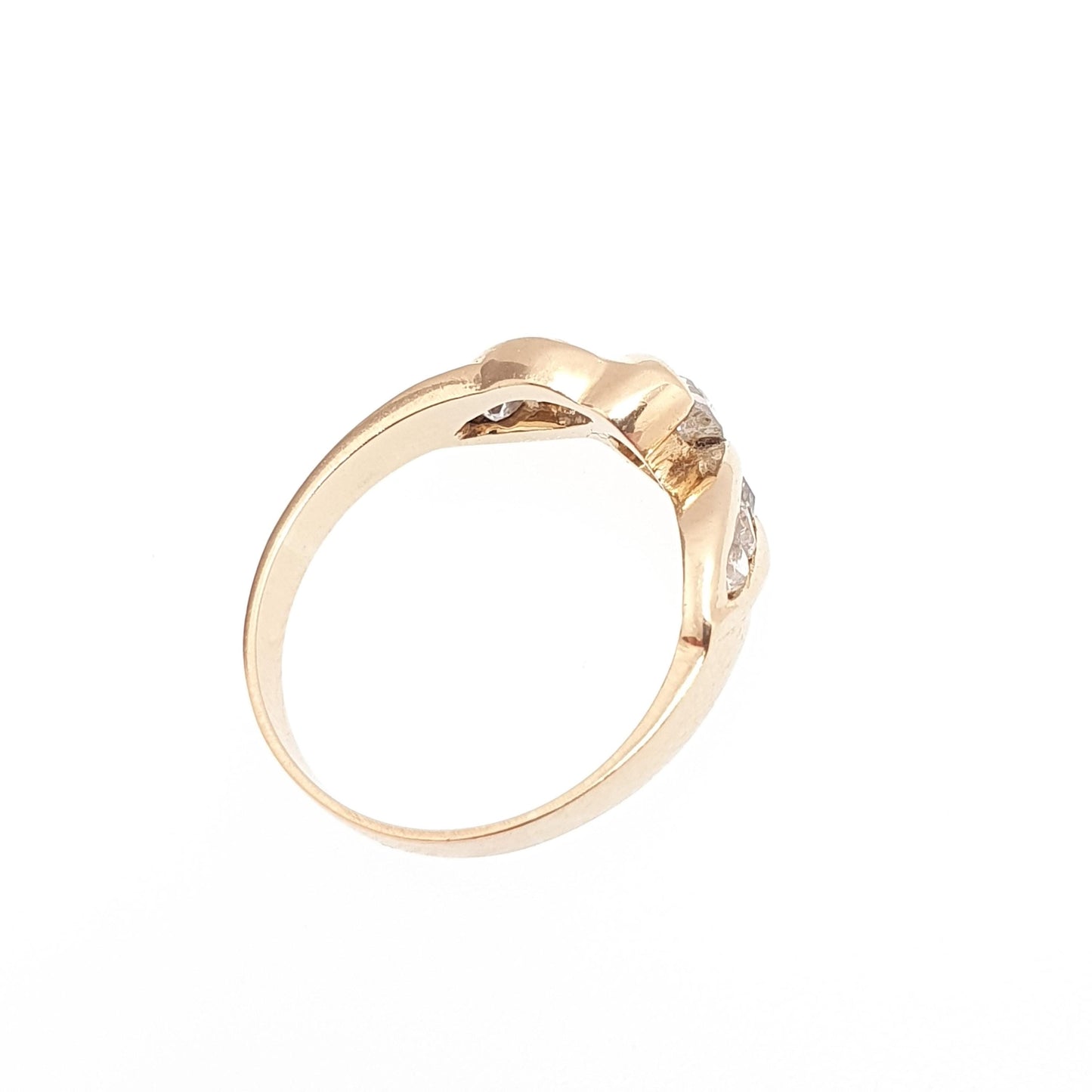 Antique Old Cut Diamond 18k 18ct Gold Ring Vintage Creation 0.5ct Natural Diamonds Solid 750 Engagement Wedding Jewelry