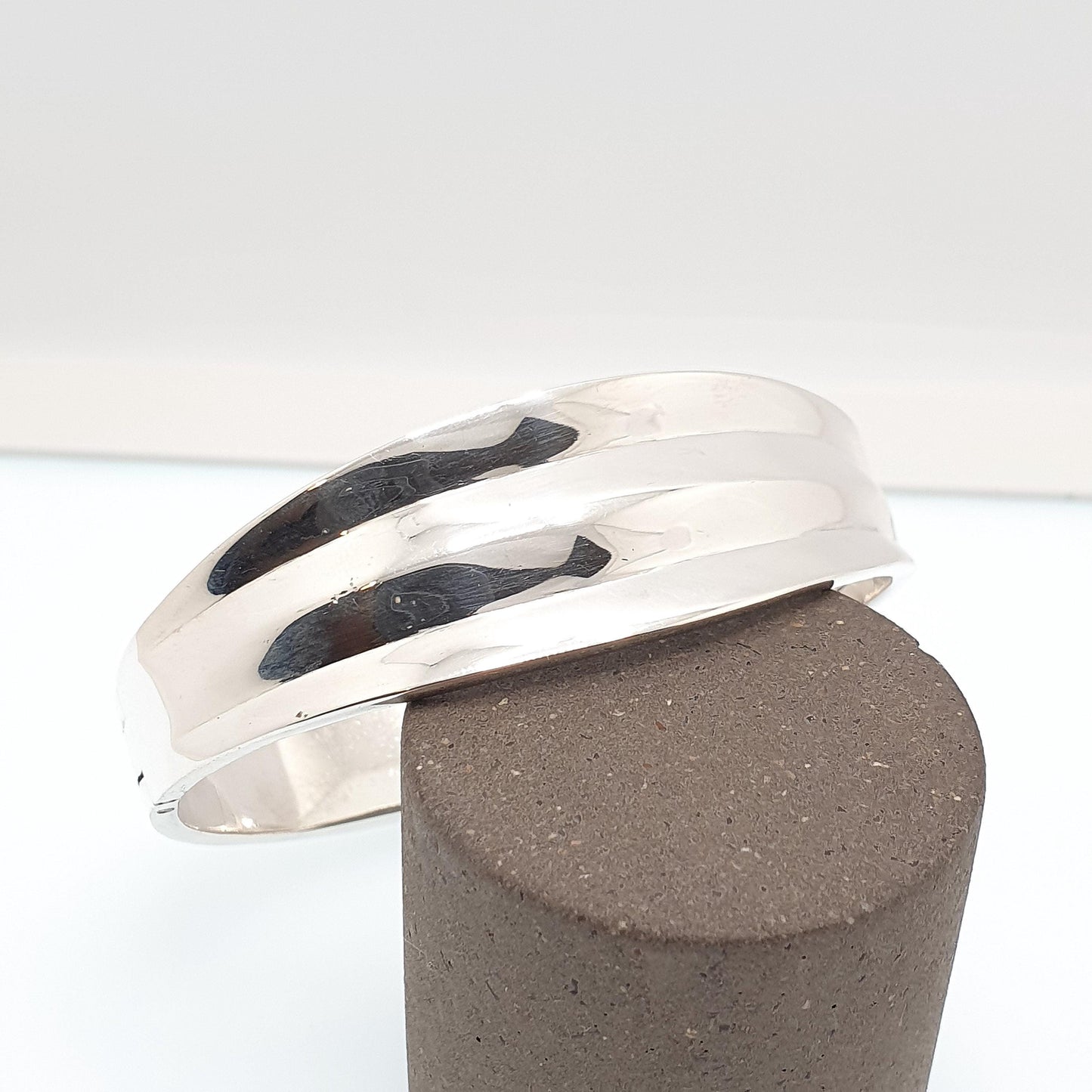 Vintage Sterling Silver EXIGN Bangle Swedish Bracelet Solid 925 Sweden 2000 Hallmark 55.77g Scandinavian Modernist Womens Jewelry Jewellery