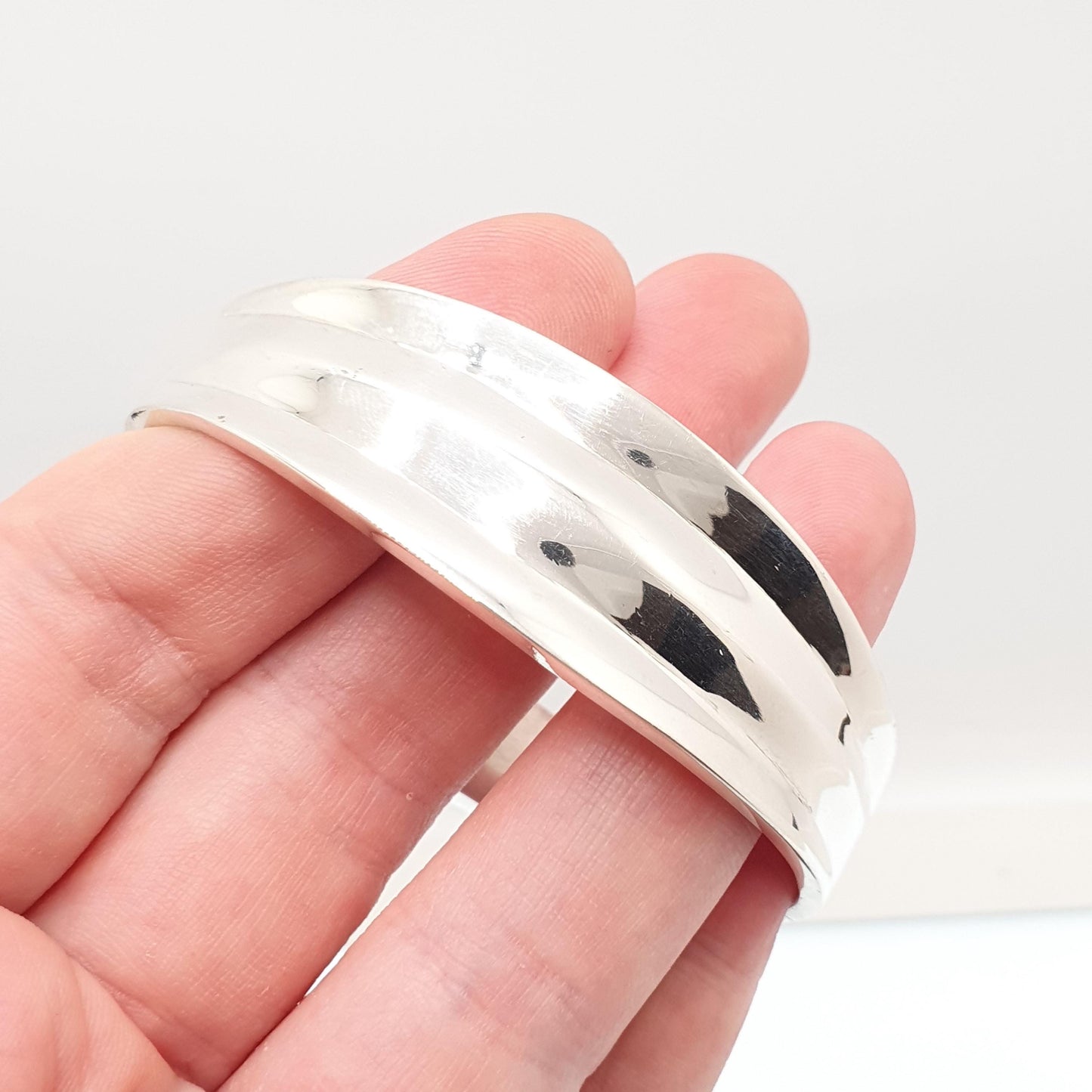 Vintage Sterling Silver EXIGN Bangle Swedish Bracelet Solid 925 Sweden 2000 Hallmark 55.77g Scandinavian Modernist Womens Jewelry Jewellery