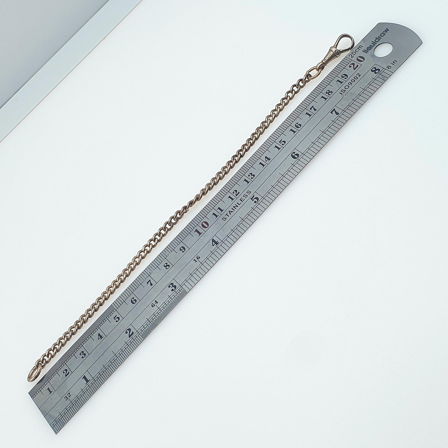 Antique Victorian Rose Rolled Gold Curb Link Bracelet Dog Clip Gold Filled 9.01g 20.5cm Jewelry Jewellery Mens Womens