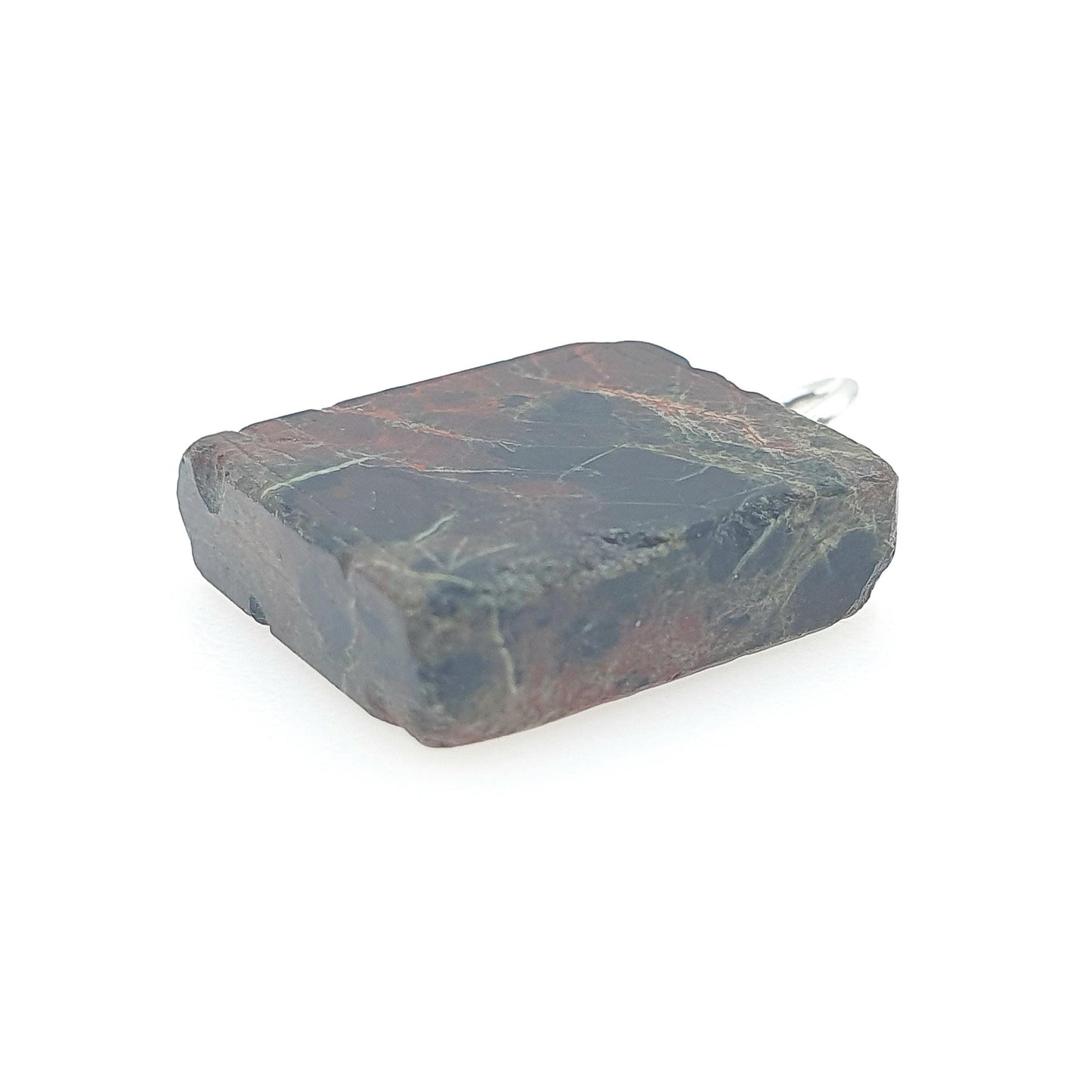 Antique Victorian Bloodstone Book Bible Charm Pendant Genuine Quartz Gemstone Base Metal Vintage 1800s Jewelry Jewellery