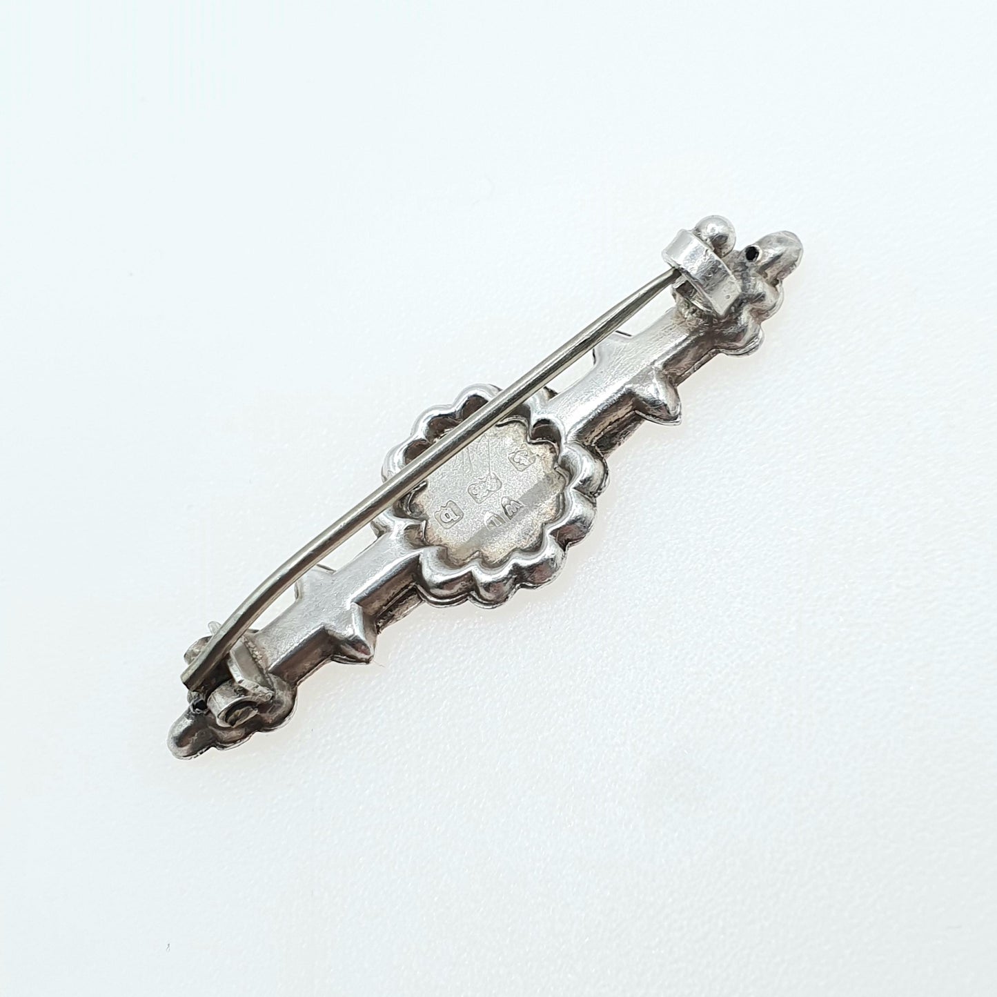 Antique Sterling Silver BABY Brooch Enamel Sweetheart 1901 Hallmark Newborn Pregnant Gift Babies Boy Vintage Womens Jewelry Jewellery