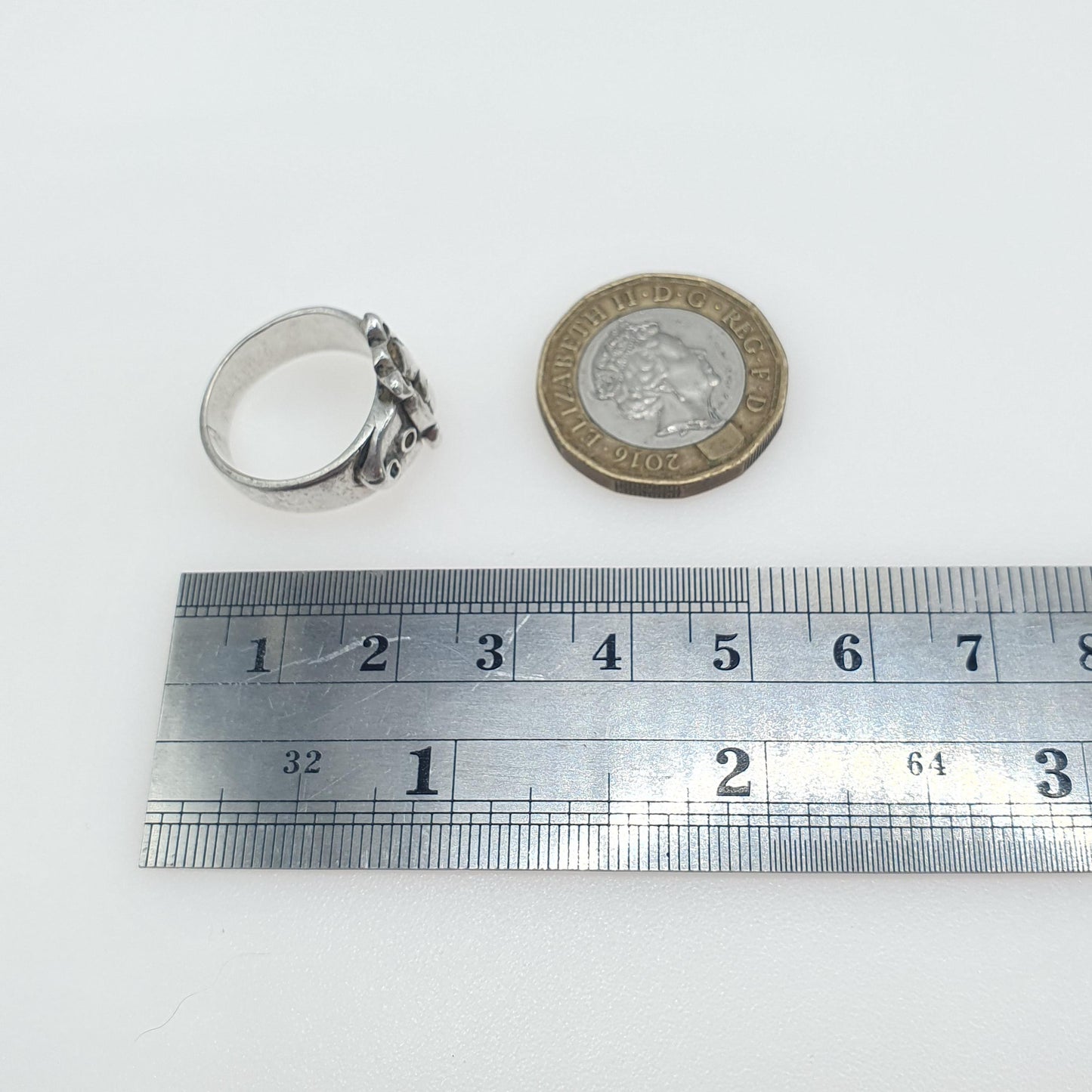 Antique Victorian Solid Silver Buckle Ring Belt Band Loyalty and Commitment Womens Mens Jewelry Jewellery UK K US 5.25