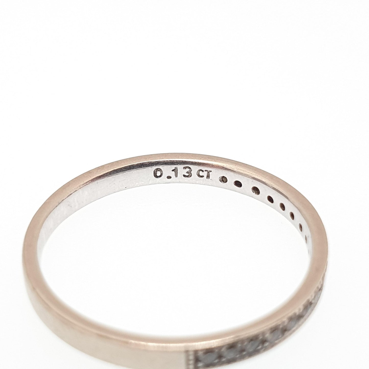 Vintage 18ct Gold Diamond Ring Half Eternity White Gold Natural Diamonds Wedding Womens Engagement Jewelry Jewellery