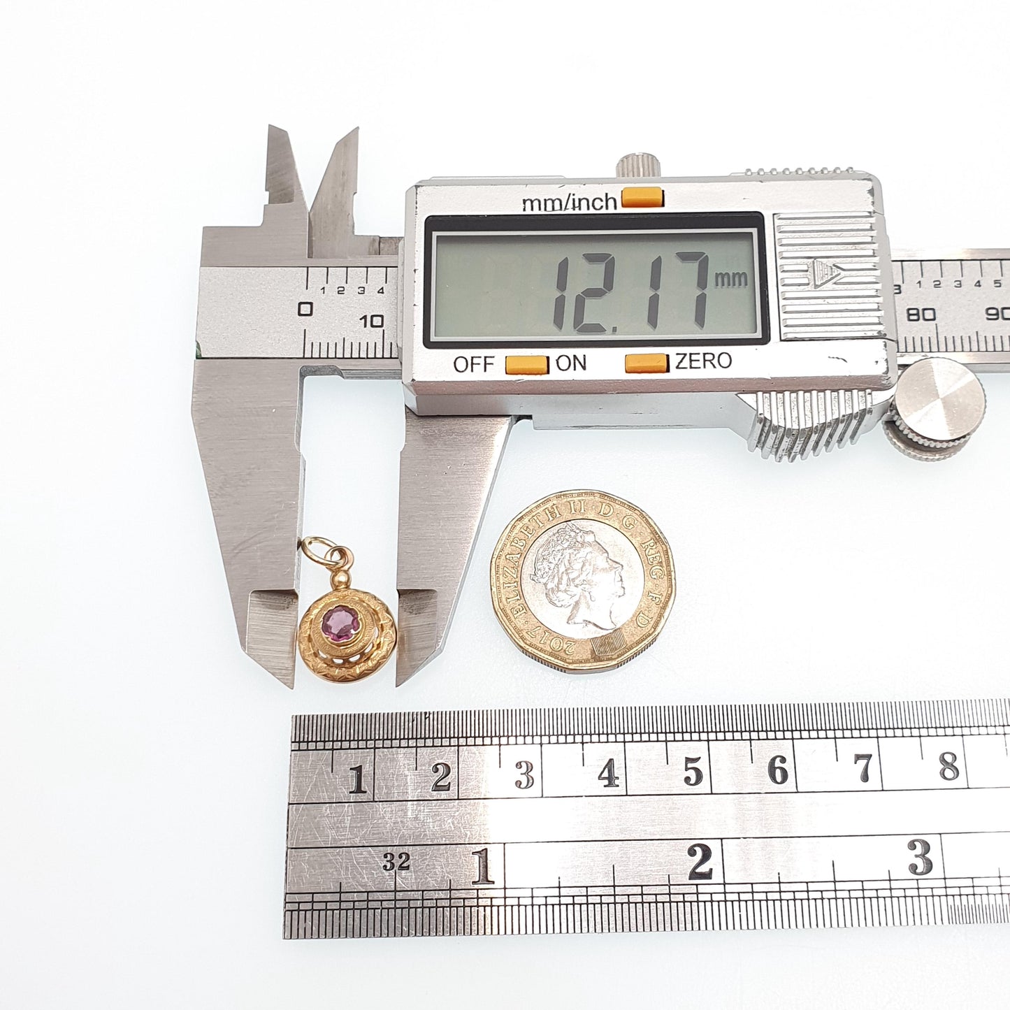 Antique Victorian 18ct Gold Amethyst Necklace Pendant French Solid 18k 18kt Etruscan Round Cut Vintage Jewelry Jewellery