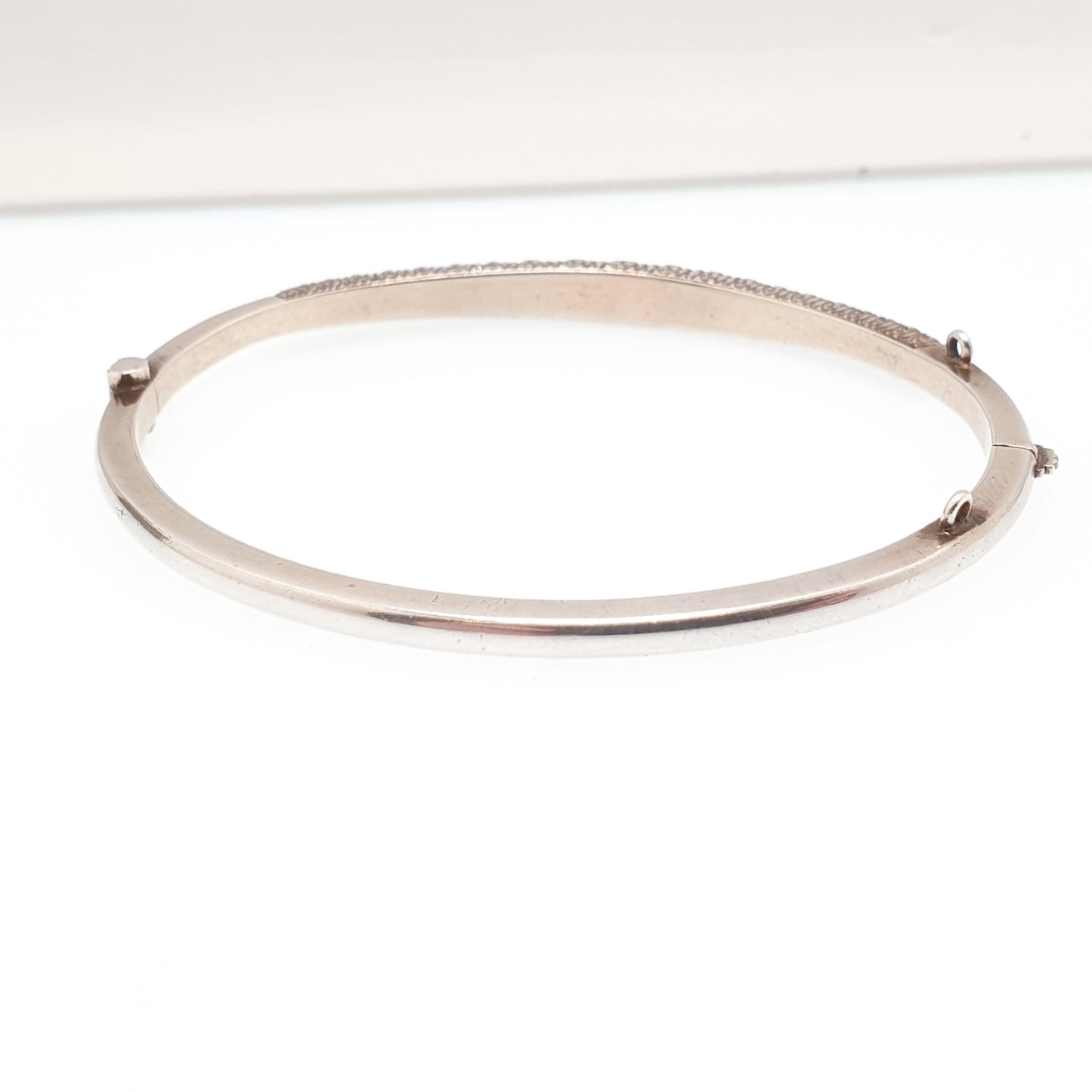 Antique Victorian Solid Silver Diamond Paste Bangle Bracelet Genuine 1800s Foiled Pastes Rare Unique Handmade Jewelry Jewellery