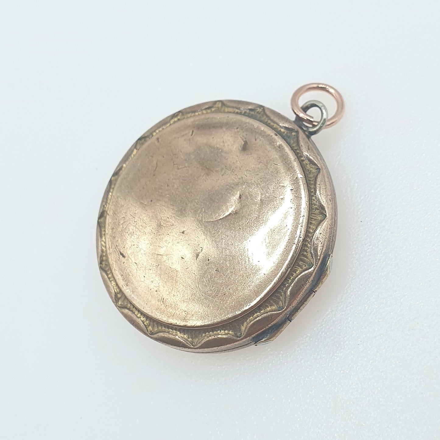 Antique Bird Locket Gold Tone Victorian Necklace Pendant 1800s Hand Engraved Jewellery Jewelry