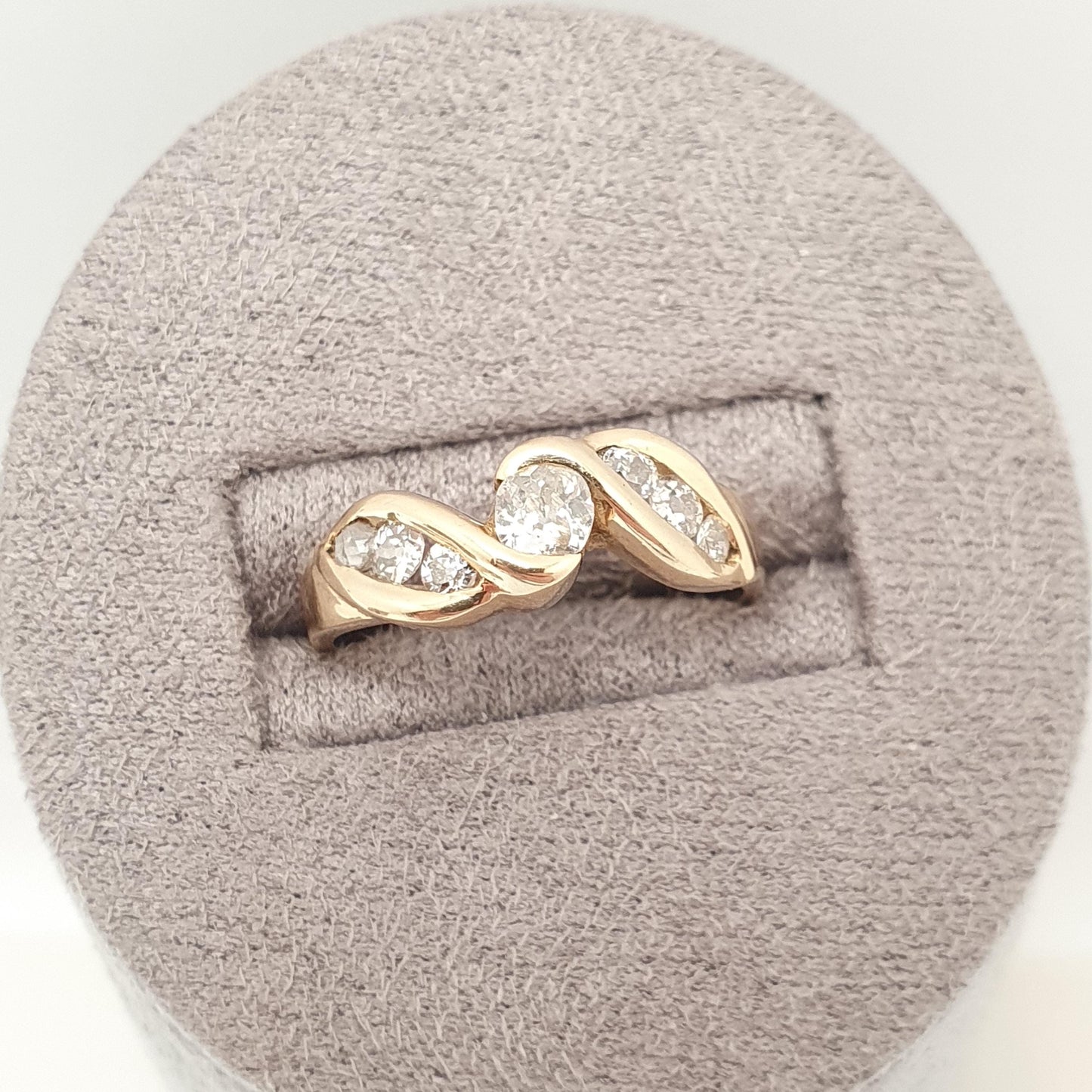 Antique Old Cut Diamond 18k 18ct Gold Ring Vintage Creation 0.5ct Natural Diamonds Solid 750 Engagement Wedding Jewelry