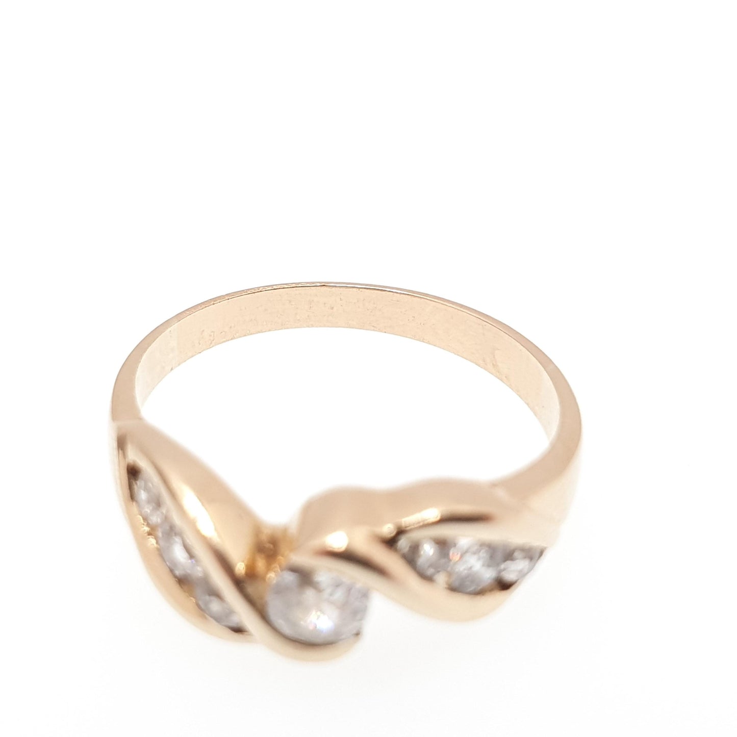 Antique Old Cut Diamond 18k 18ct Gold Ring Vintage Creation 0.5ct Natural Diamonds Solid 750 Engagement Wedding Jewelry