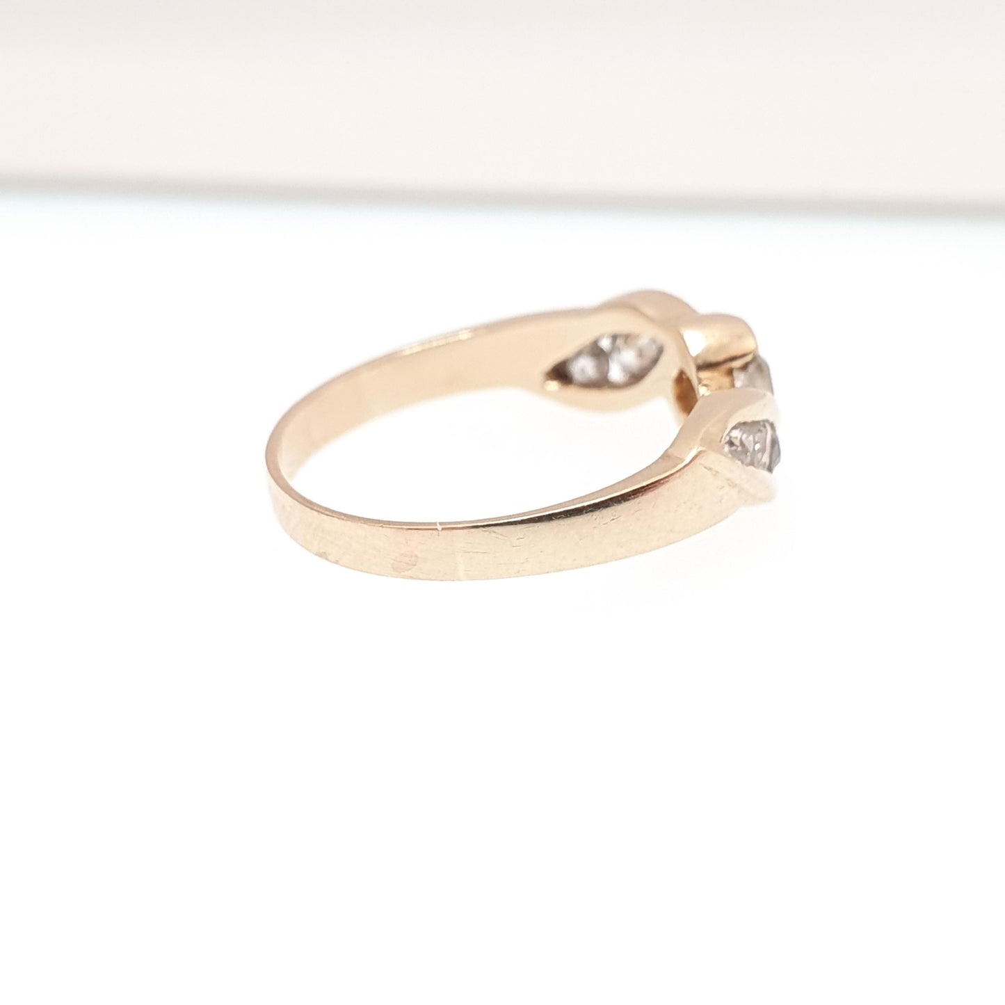 Antique Old Cut Diamond 18k 18ct Gold Ring Vintage Creation 0.5ct Natural Diamonds Solid 750 Engagement Wedding Jewelry