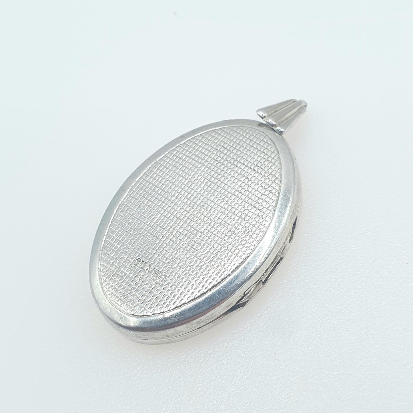 Vintage GEORG JENSEN Sterling Silver Locket Oval Flower Engraved Necklace Pendant Picture Photo Womens Jewelry Jewellery Unisex