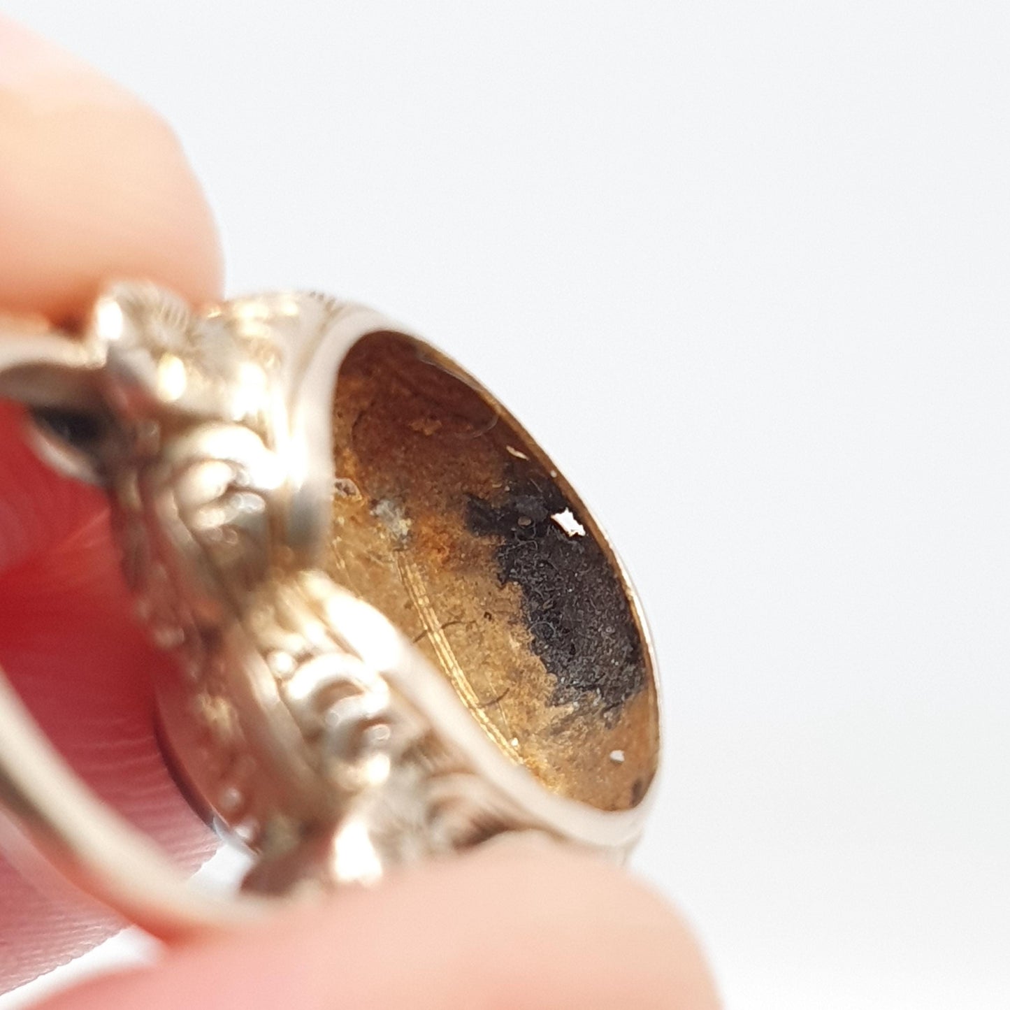 Antique Victorian 9ct Gold Garnet Padlock Clasp Hear Lock Charm Mourning Locket Engraved Necklace Lock Pendant Solid 9k 9kt Vintage