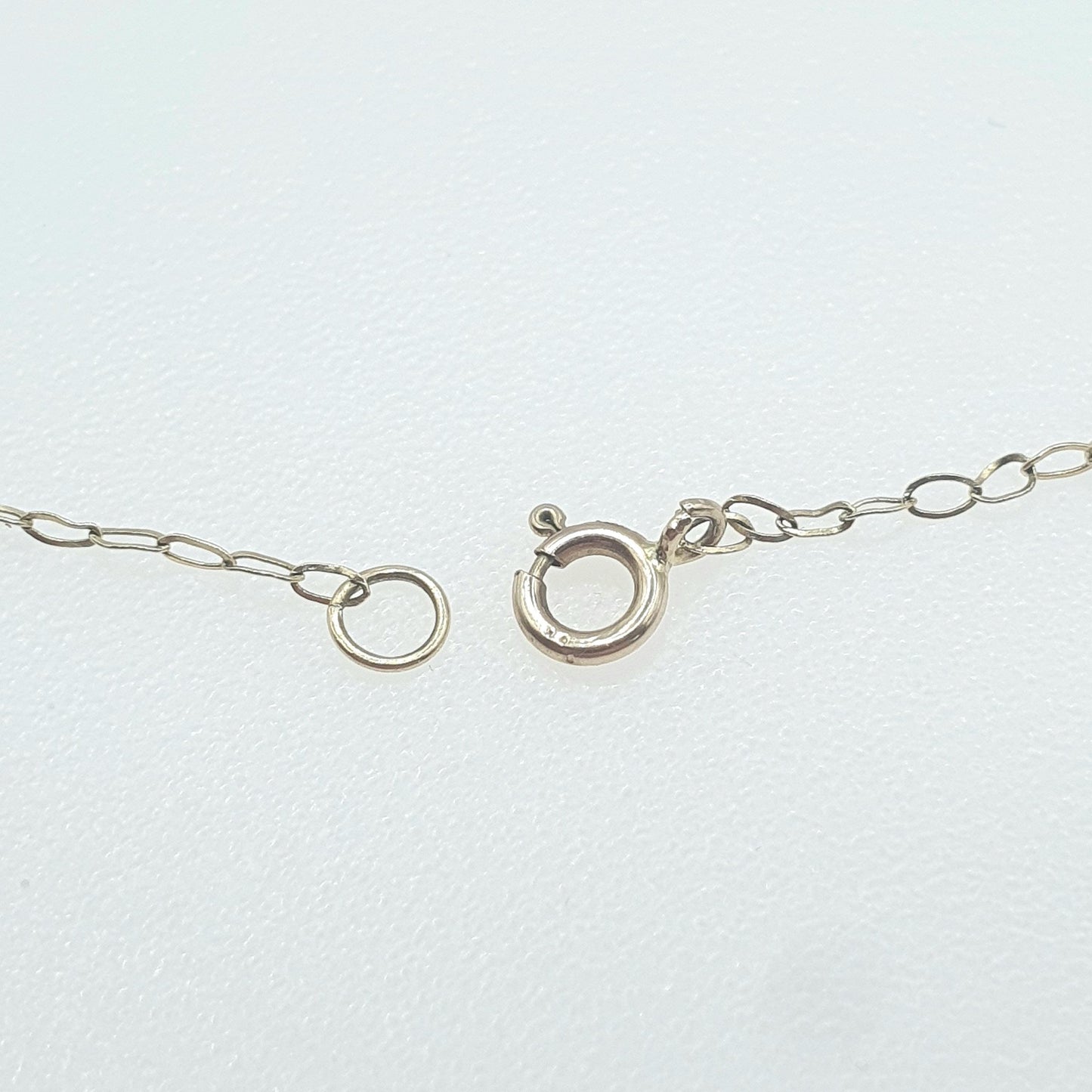 Vintage 9ct Gold Cable Link Chain Necklace Fine Trace Link Oval Solid 9k 9kt 0.37g 41cm Jewelry Jewellery