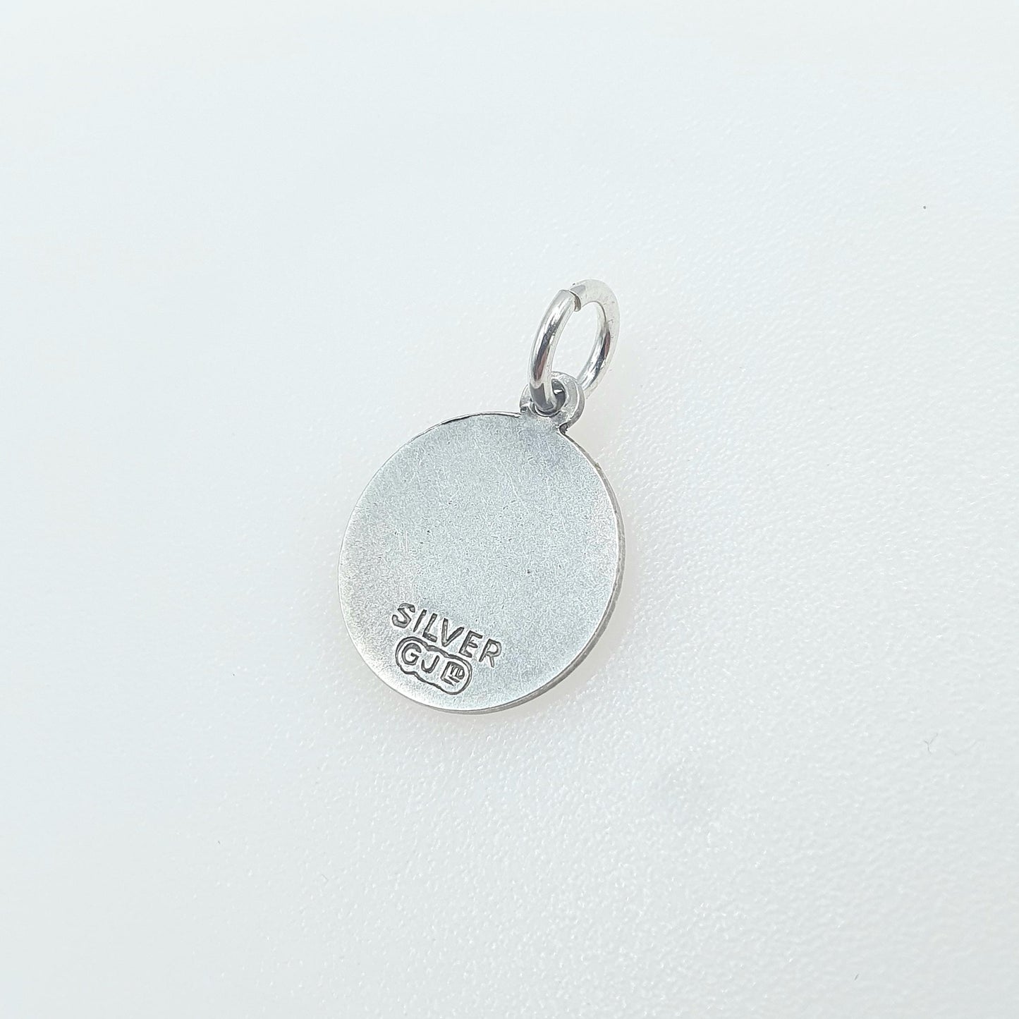 Vintage Sterling Silver GEORG JENSEN St Christopher Charm Pendant Tiny Small One Sided Jewellery Jewelry Men Women 925 Travel