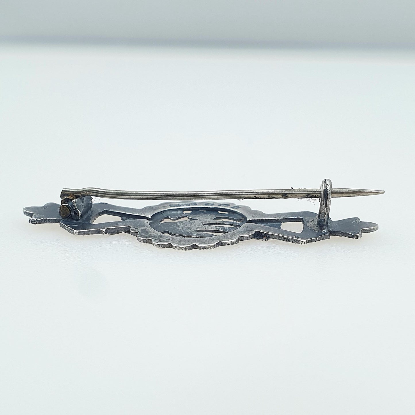 Antique Sterling Silver Bird Brooch Sweetheart Pin WW1 1918 Hallmark Gift Songbird Swallow Cute Jewelry Jewellery Womens Mens