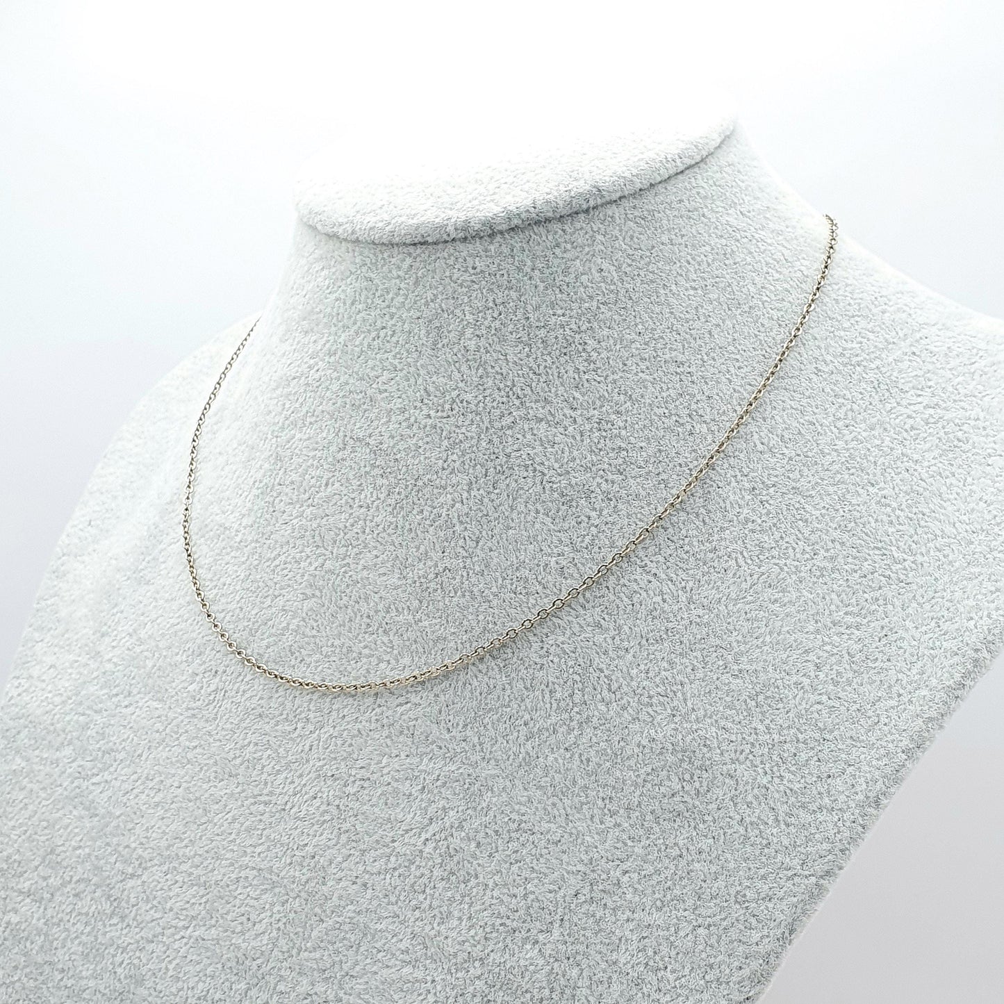 Antique Rolled Gold Cable Link Chain Necklace Gold Filled Oval Trace Links 42cm 1.47g Vintage Jewelry Jewellery
