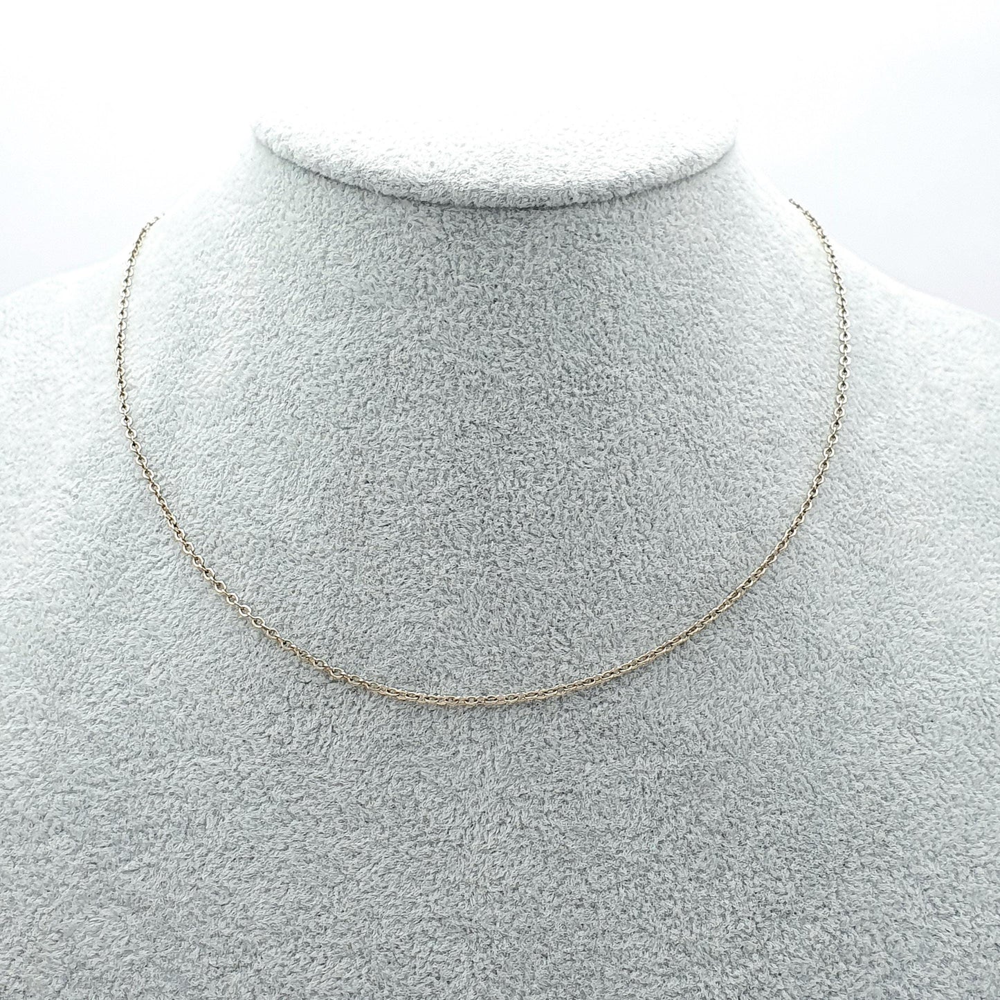 Antique Rolled Gold Cable Link Chain Necklace Gold Filled Oval Trace Links 42cm 1.47g Vintage Jewelry Jewellery