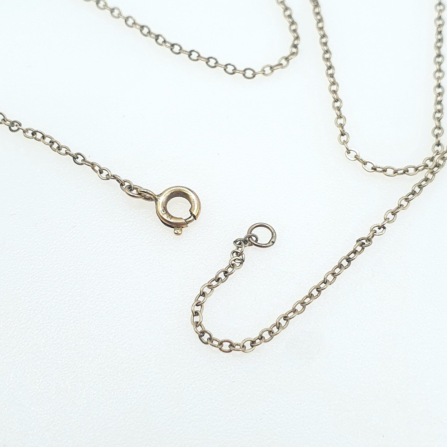 Antique Rolled Gold Cable Link Chain Necklace Gold Filled Oval Trace Links 42cm 1.47g Vintage Jewelry Jewellery