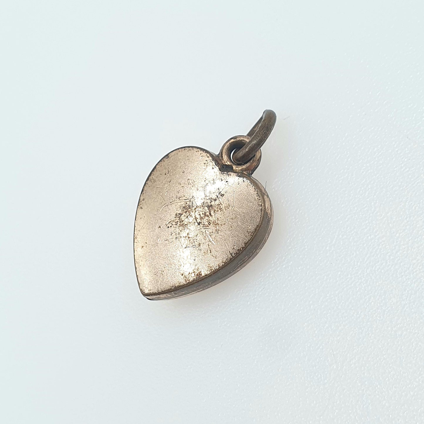 Antique Victorian Rolled Gold Seed Pearl Puffer Heart Pendant Charm Gold Filled Womens Jewelry Vintage Jewellery