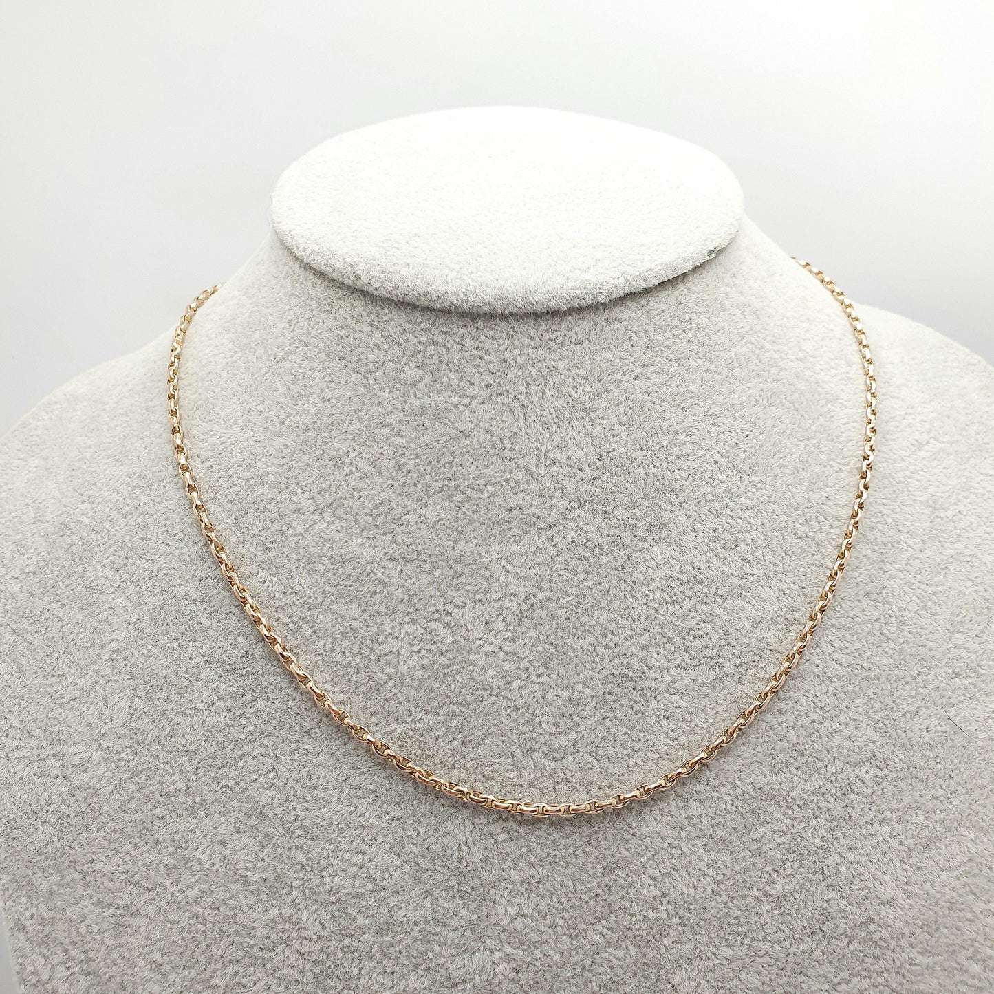 Antique Victorian 9ct Rose Gold Chain Necklace Belcher Cable Link Solid 9k Vintage 4.84g