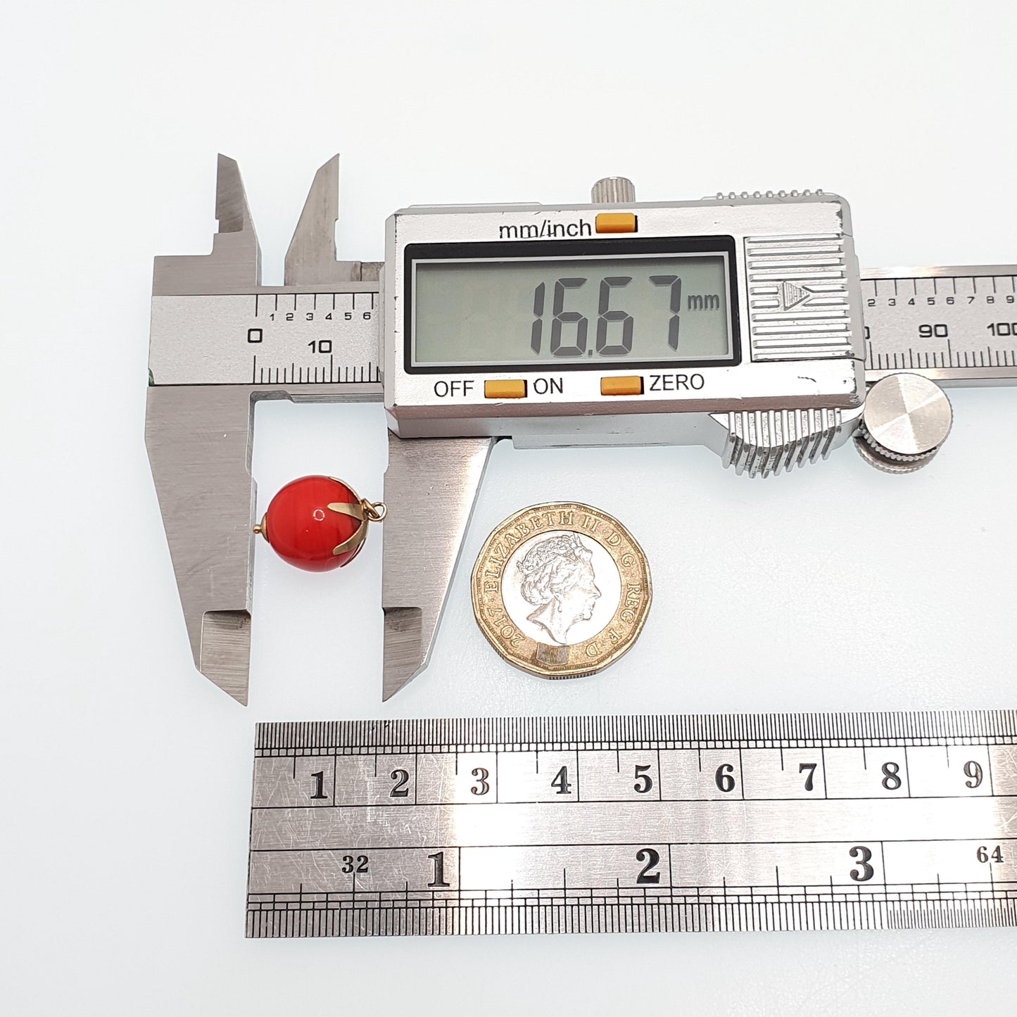 Vintage 18ct Gold Tomato Pendant Charm Venetian Murano Glass Bead Red Necklace Solid 750 18k Italian Retro Womens Jewelry Jewellery