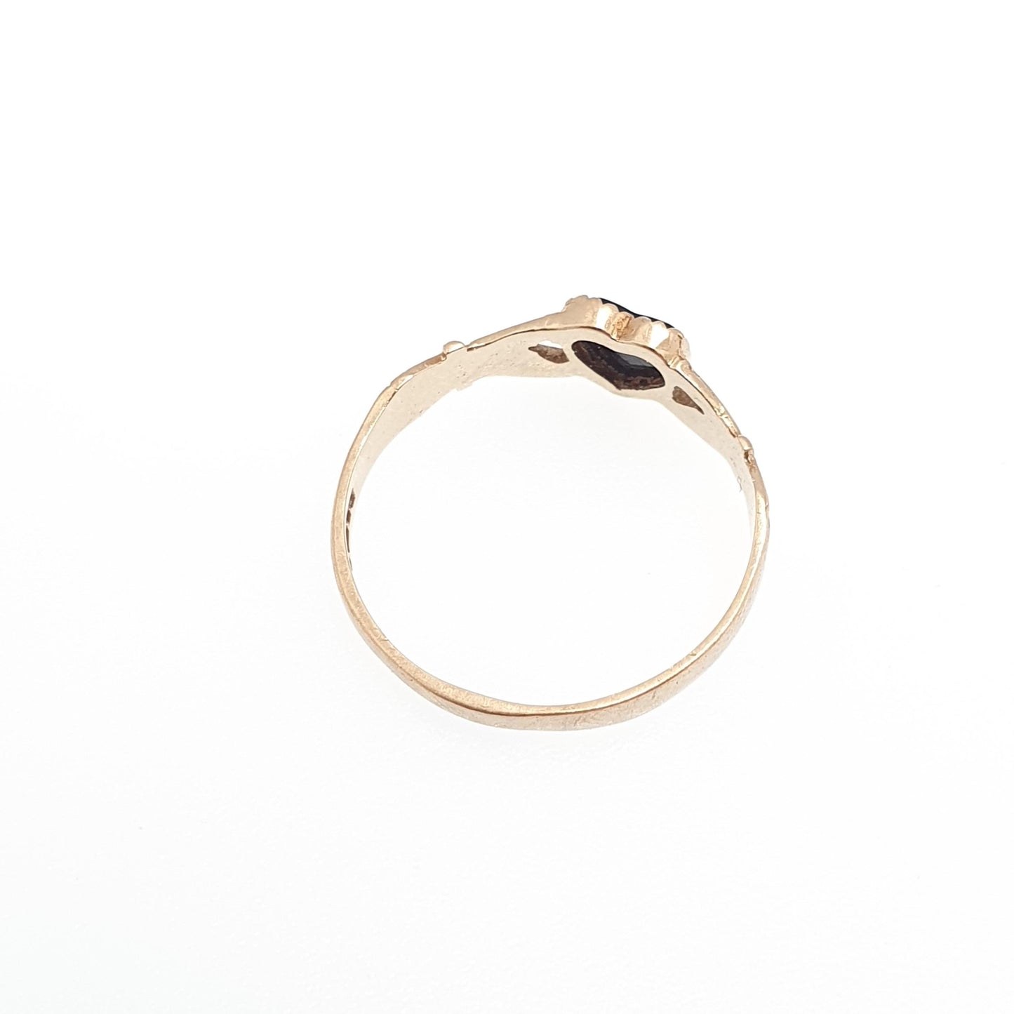 Vintage 9ct Gold Onyx Claddagh Ring Solid 9k Irish Gaelic Heart Yellow Friendship Loyalty Womens Jewelry Jewellery