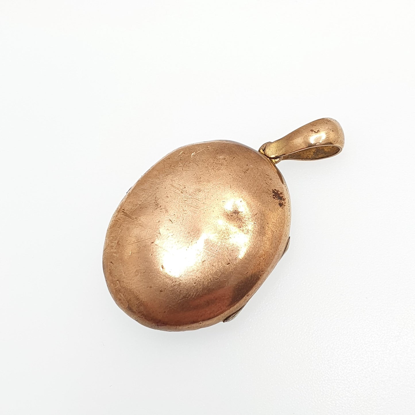 Antique Victorian Diamond Paste Necklace Pendant Gold Tone Base Metal Large Oval Vintage 1800s Big Jewellery Jewelry