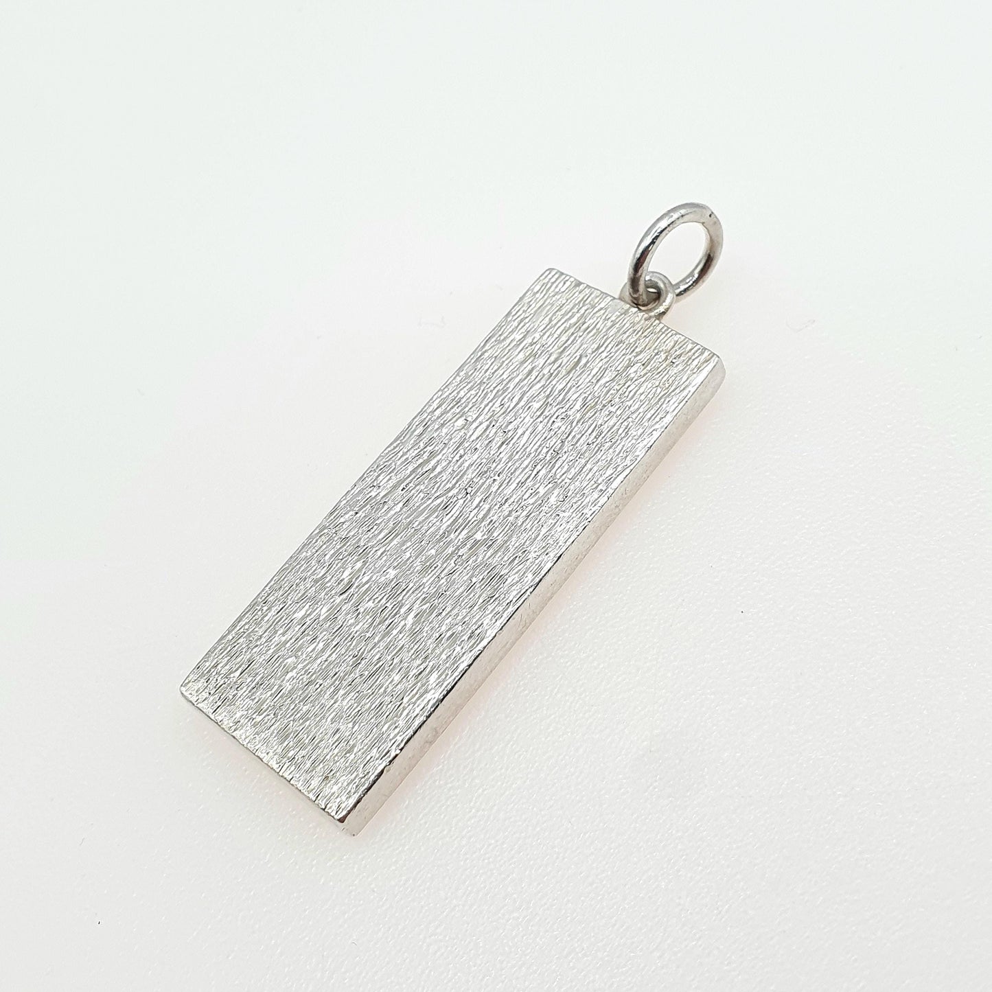 Vintage Sterling Silver Ingot Pendant Bar Necklace Queen Elizabeth 2nd Solid 925 Royal Family Monarchy Womens Jewellery Jewelry