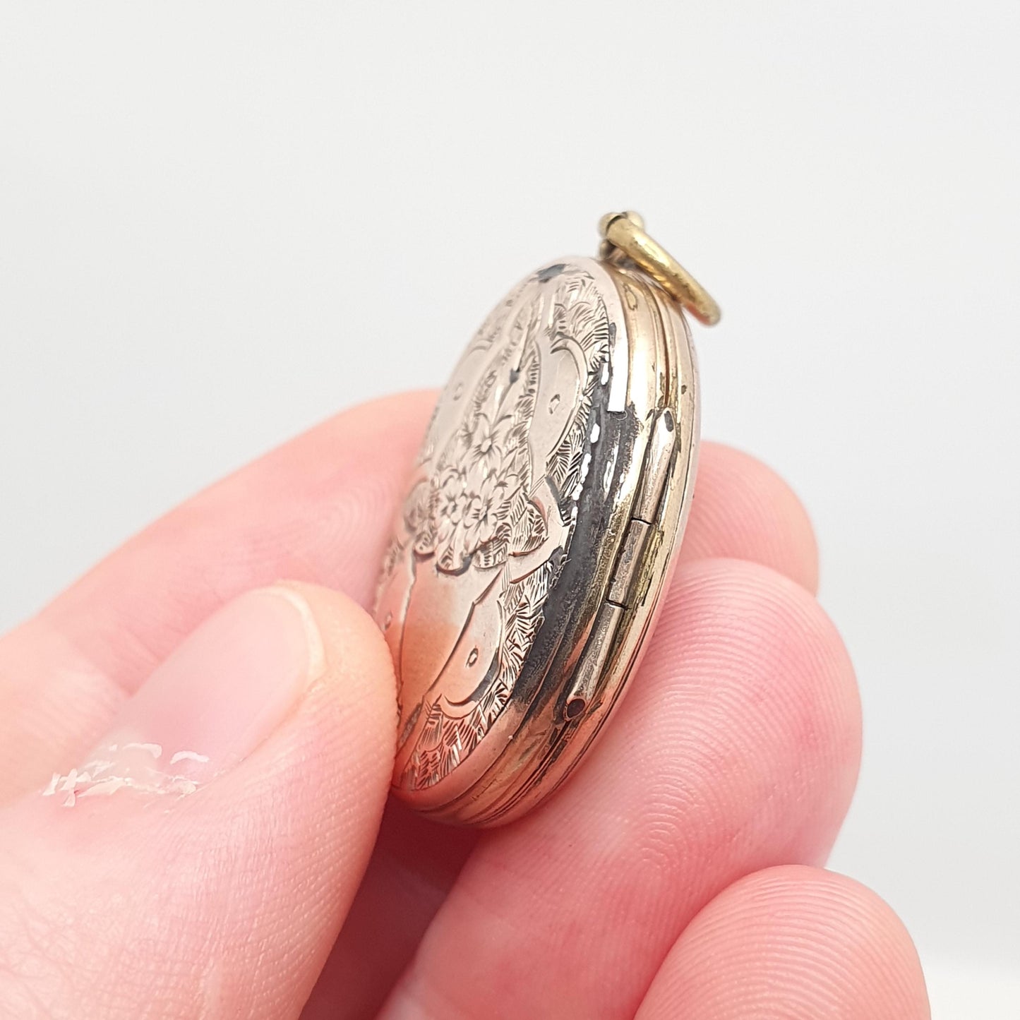 Antique 9ct Gold Coral & Seed Pearl Locket Back and Front Sky Blue Enamel Victorian Necklace Pendant 9k 9kt