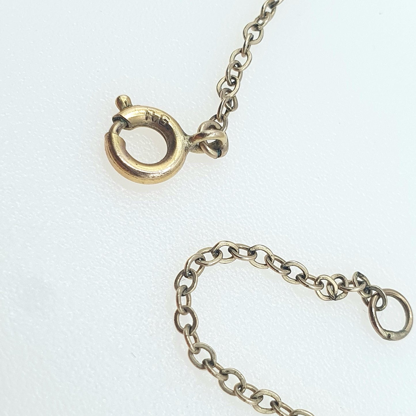 Antique Rolled Gold Cable Link Chain Necklace Gold Filled Oval Trace Links 42cm 1.47g Vintage Jewelry Jewellery
