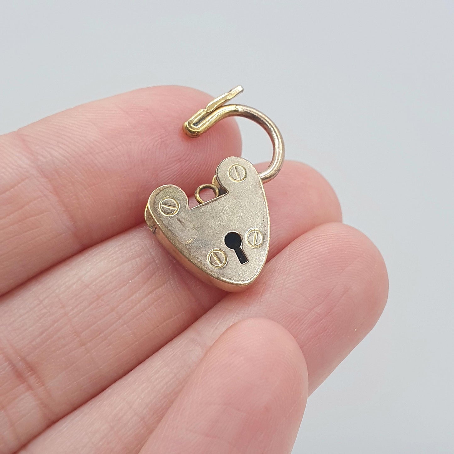 Antique Victorian Rolled Gold Padlock Clasp Heart Lock Charm Gold Filled Lock Bracelet Necklace Pendant Vintage Jewelry Jewellery