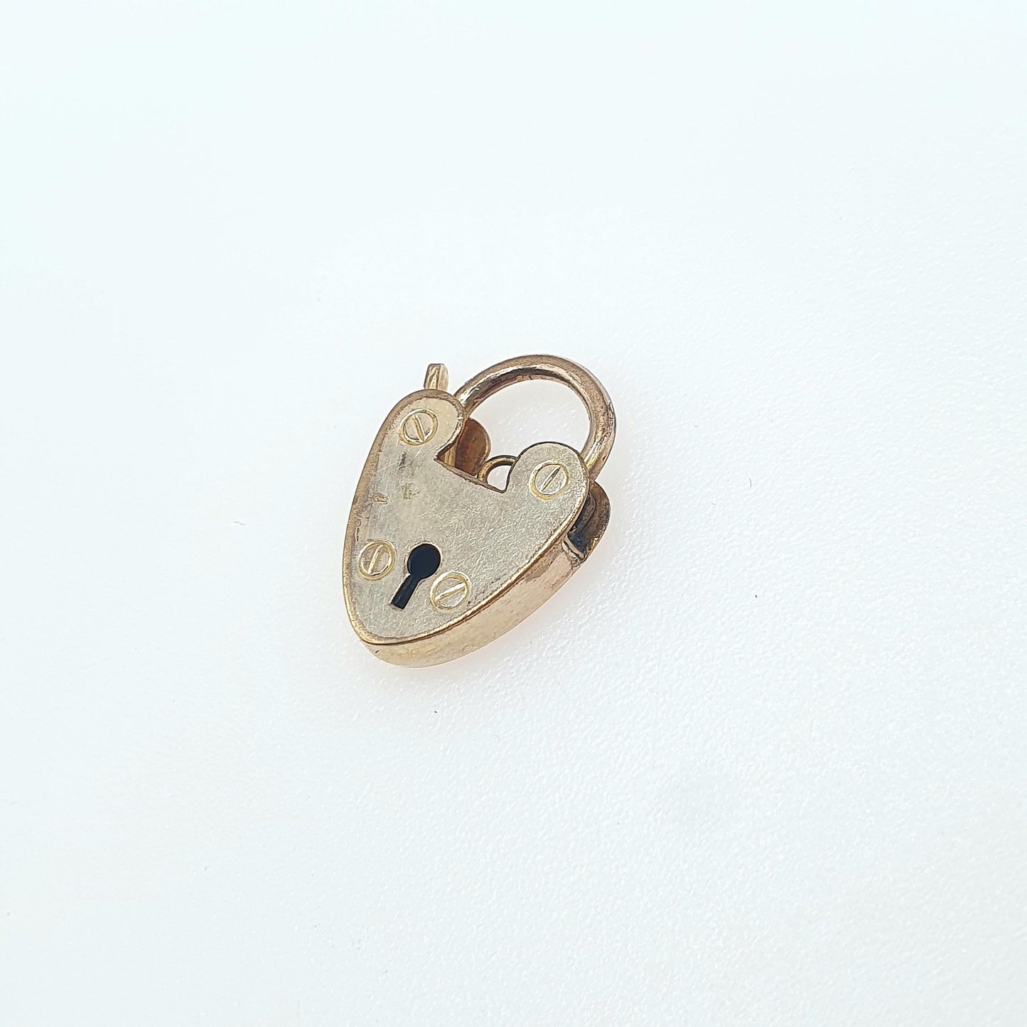 Antique Victorian Rolled Gold Padlock Clasp Heart Lock Charm Gold Filled Lock Bracelet Necklace Pendant Vintage Jewelry Jewellery
