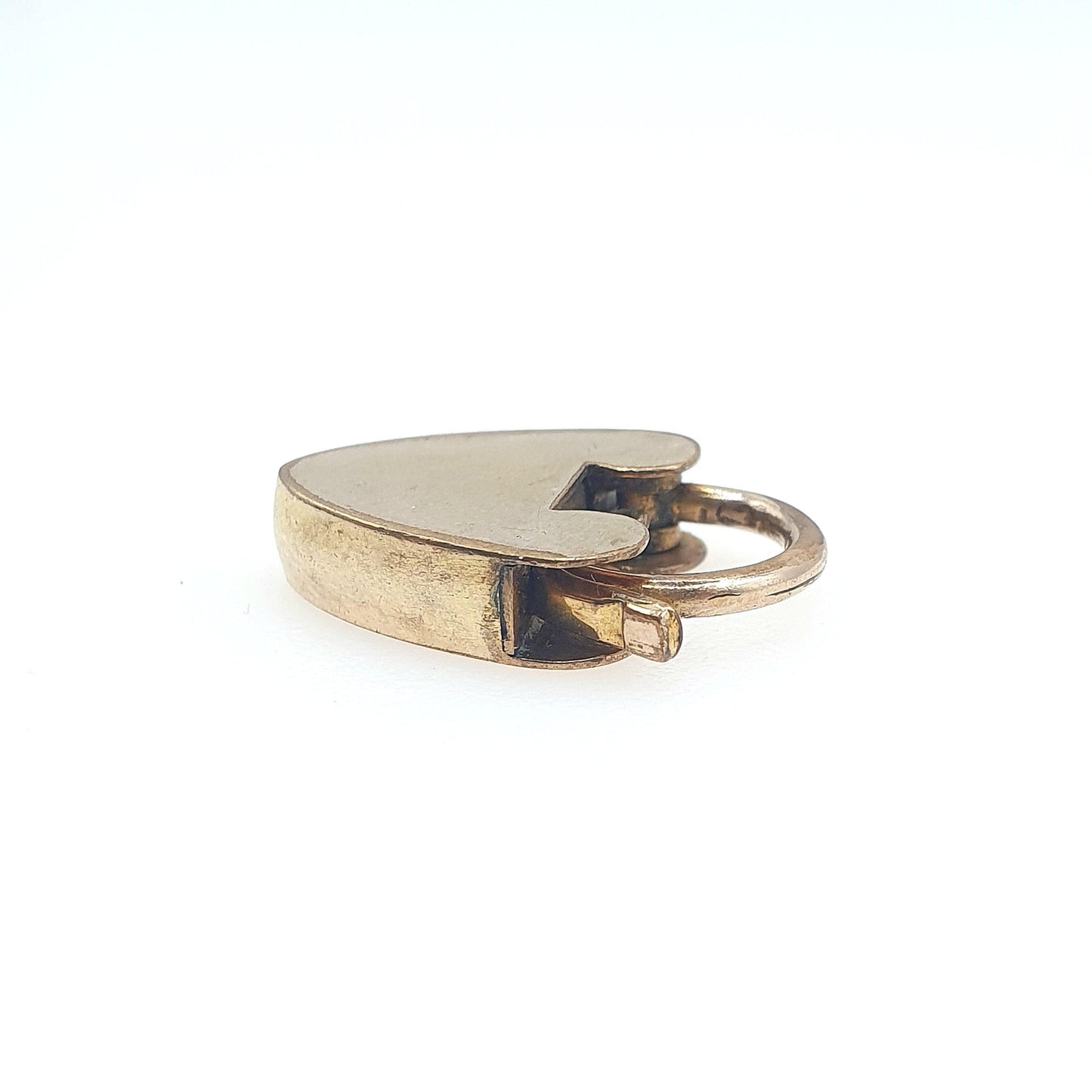 Antique Victorian Rolled Gold Padlock Clasp Heart Lock Charm Gold Filled Lock Bracelet Necklace Pendant Vintage Jewelry Jewellery