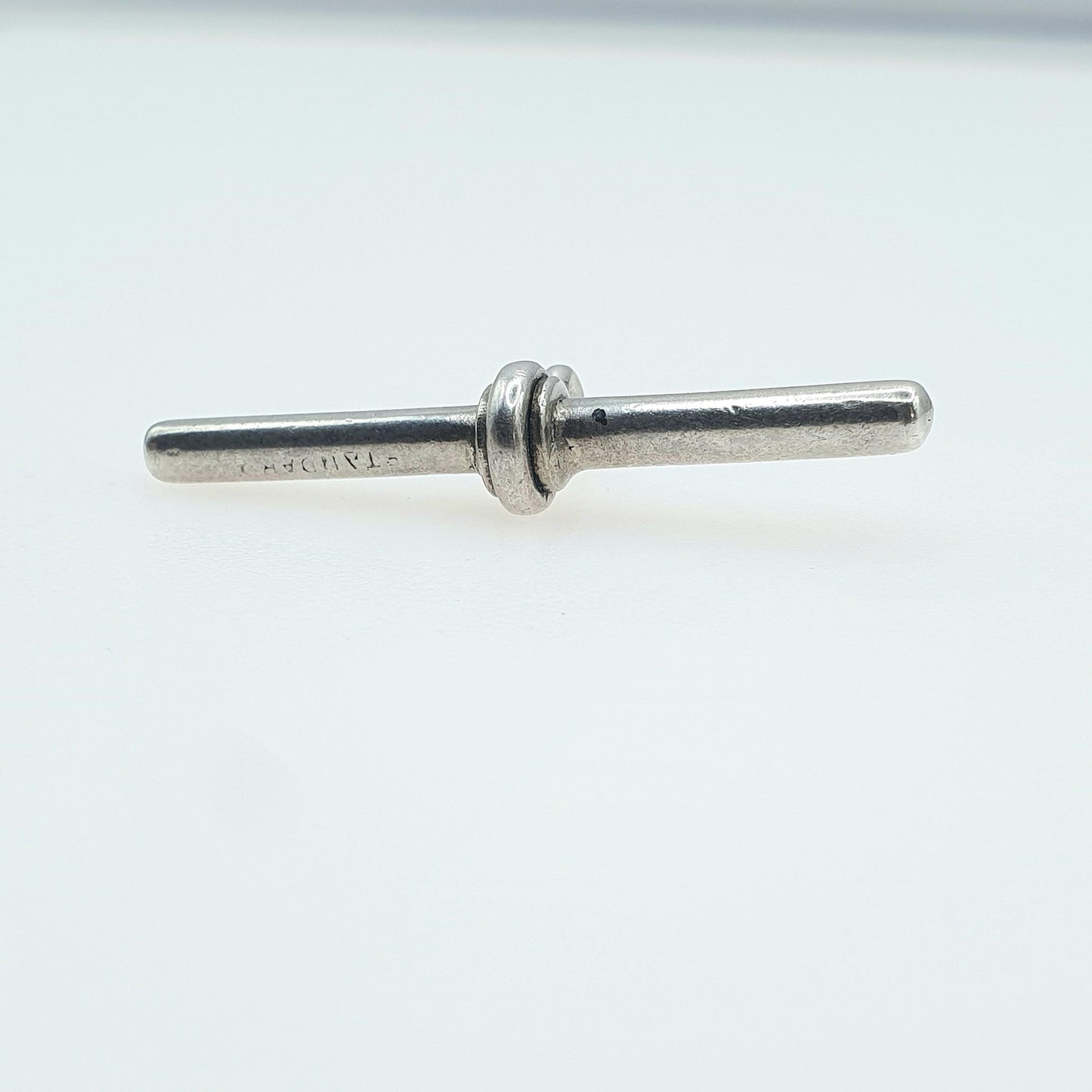 Antique Victorian Solid Silver T Bar Pendant Charm Necklace Unisex Mens Womens Jewelry Jewellery Albert Chain