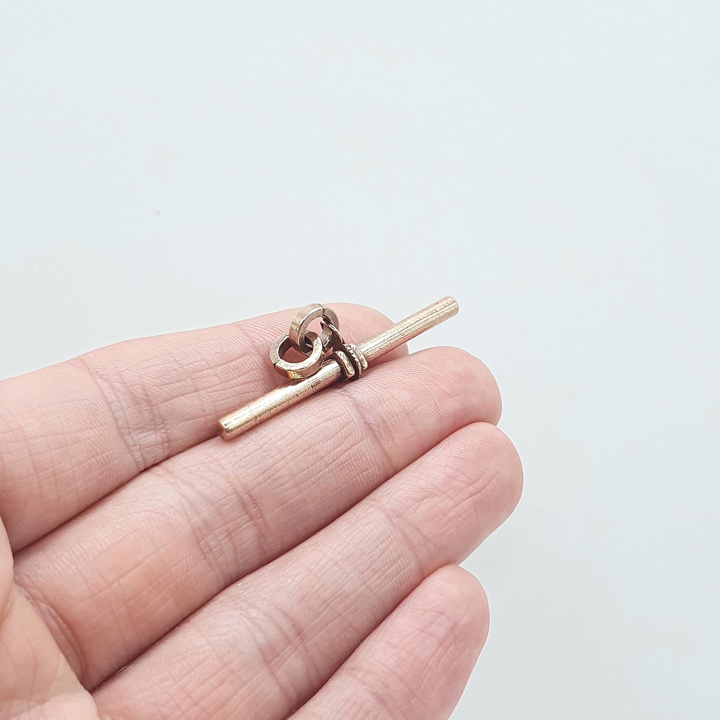 Antique Rose Rolled Gold T Bar Pendant Albert Chain Pocket Watch Gold Filled Charm Vintage Mens Womens Jewelry Jewellery