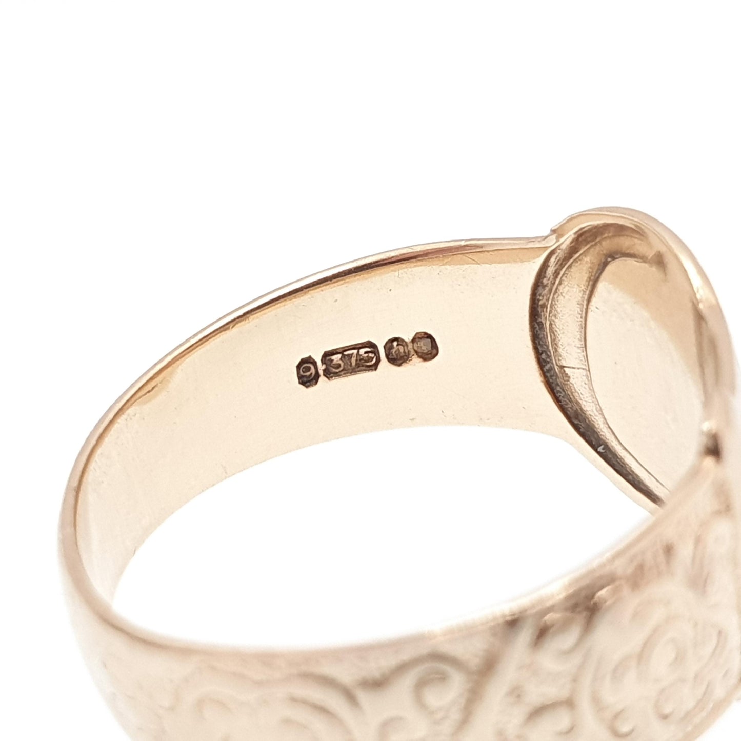 Vintage 9k 9ct Gold Buckle Band Ring Stacking Stacker 1963 Hallmarked Solid 375 9kt Belt Jewelry Jewellery