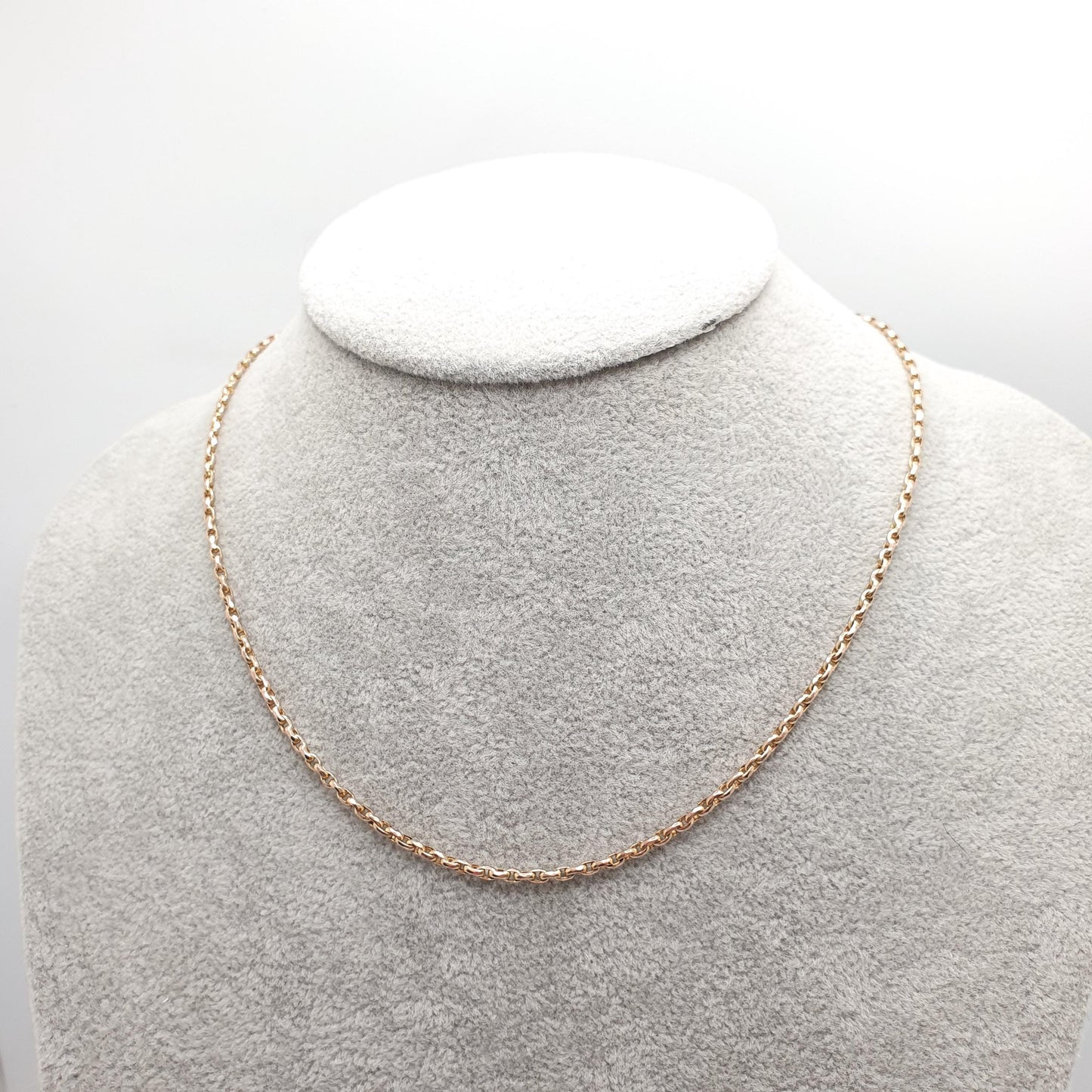 Antique Victorian 9ct Rose Gold Chain Necklace Belcher Cable Link Solid 9k Vintage 4.84g