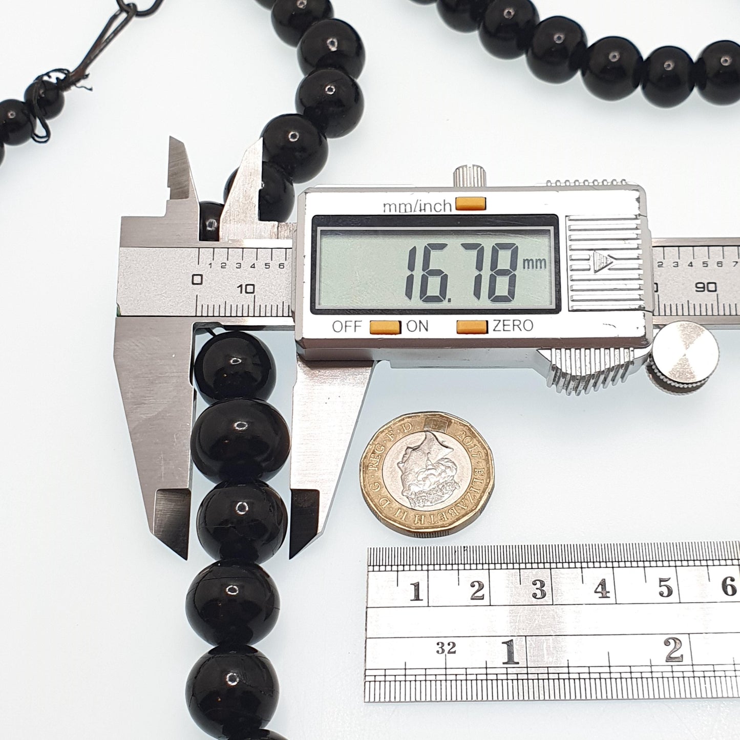 Antique Victorian Whitby Jet Round Bead Necklace Very Long 99cm 38" Graduating Genuine Mourning Vintage