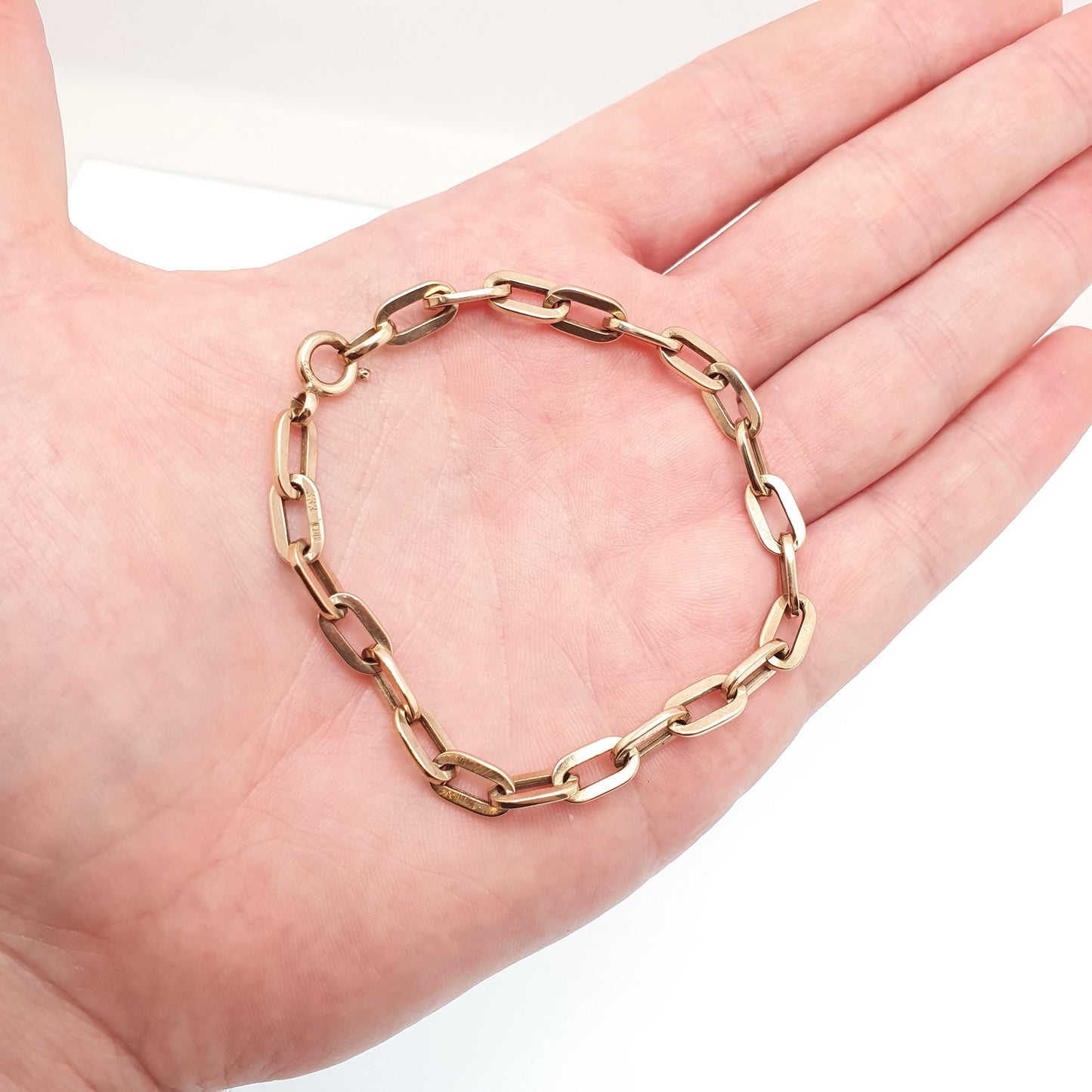 Antique 8ct Gold Anchor Link Bracelet Solid 333 German Friedrich Binder FBM 19cm 6.77g Vintage Mens Womens