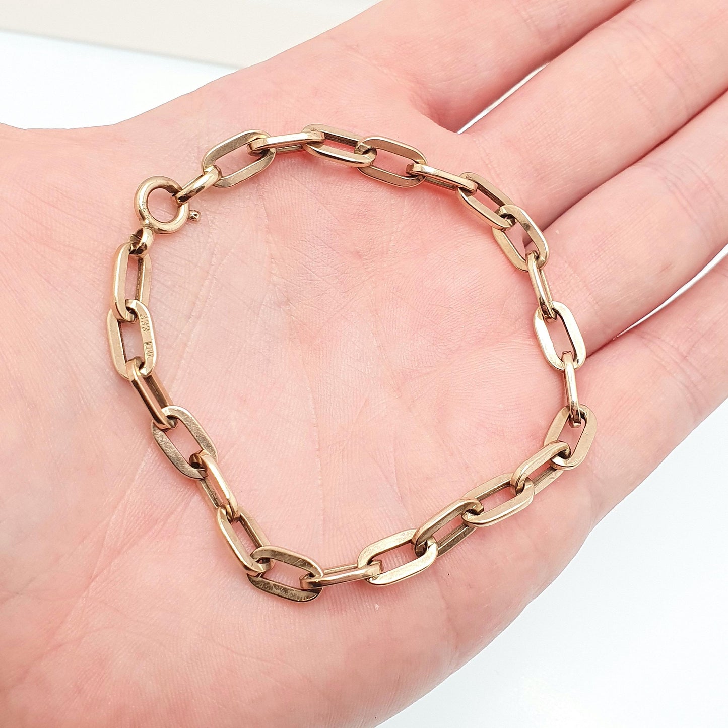 Antique 8ct Gold Anchor Link Bracelet Solid 333 German Friedrich Binder FBM 19cm 6.77g Vintage Mens Womens