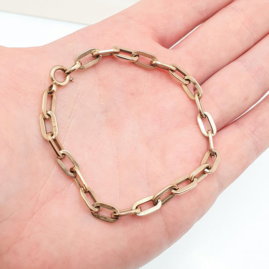 Antique 8ct Gold Anchor Link Bracelet Solid 333 German Friedrich Binder FBM 19cm 6.77g Vintage Mens Womens