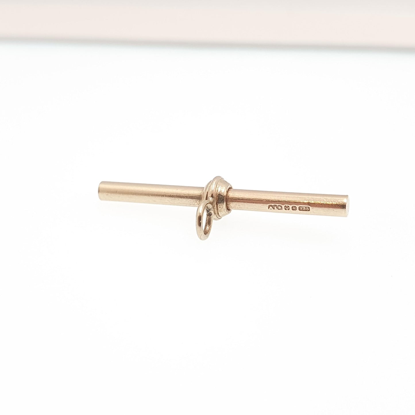 Vintage 9ct Gold T Bar Pendant Fob Necklace Solid 375 9k 9 Carat Albert Chain Jewelry
