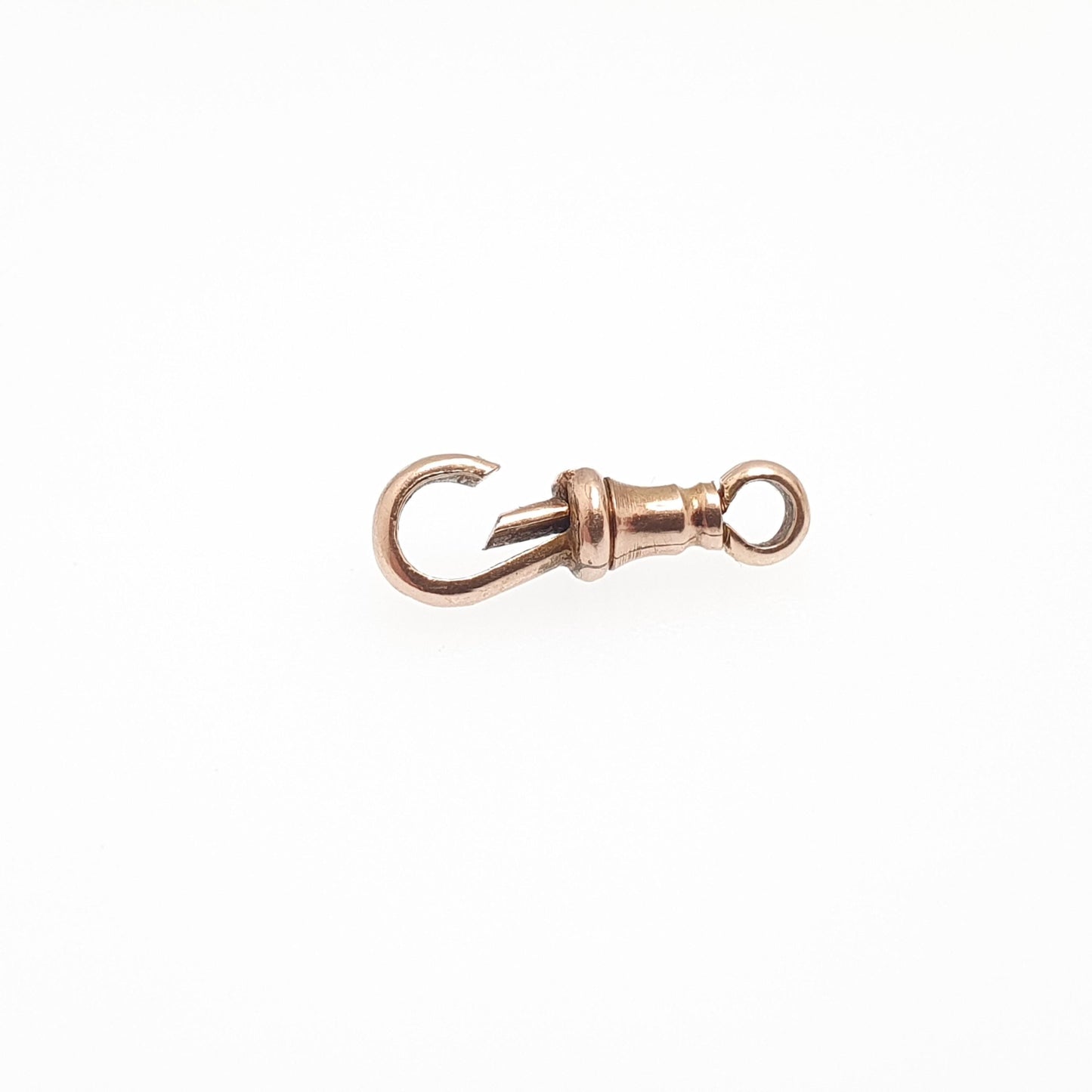 Antique 9ct 9k Solid Gold Dog Clip Clasp Swivel Tiny Small Victorian Rose Fastening Genuine 1800s Vintage Necklace Bracelet Jewellery