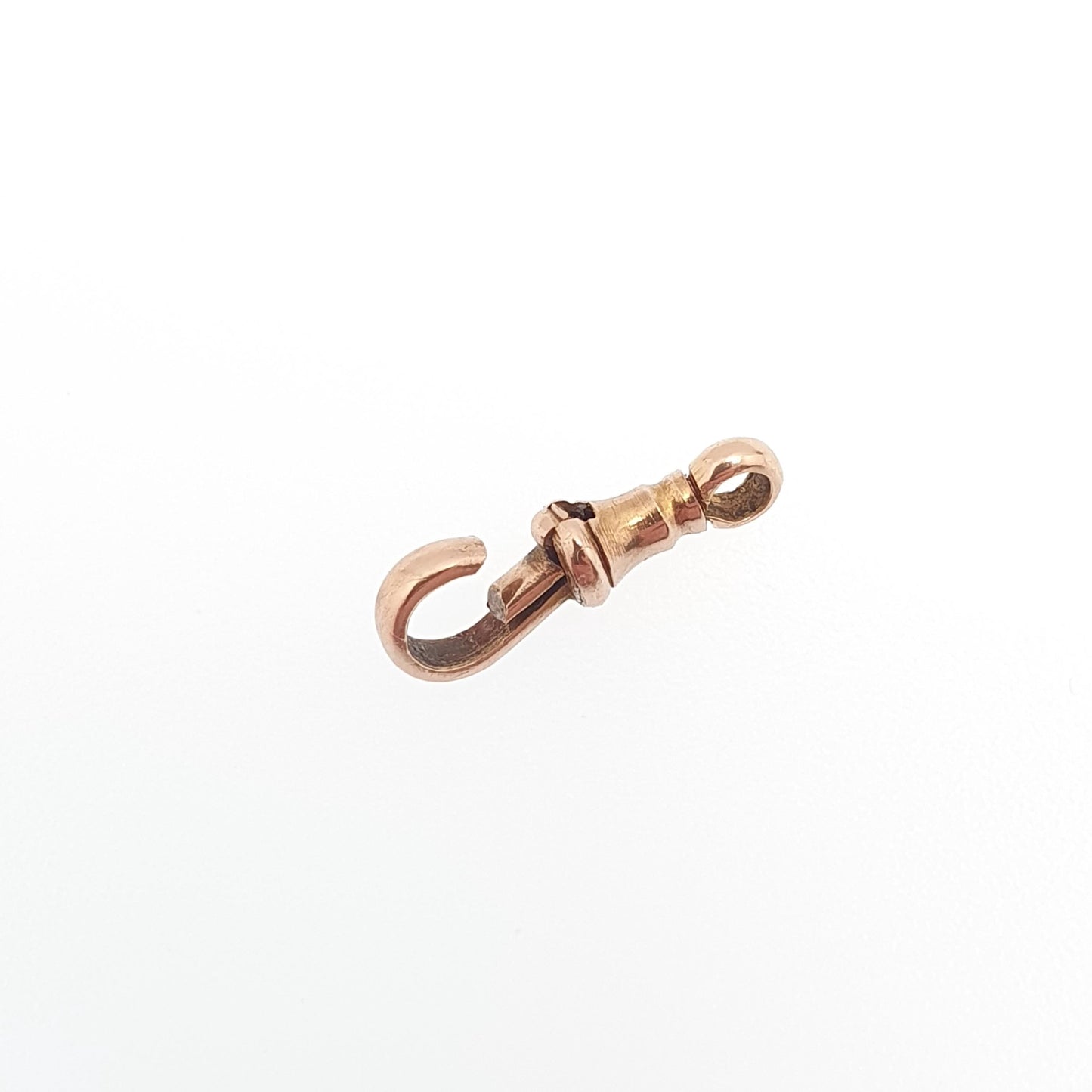 Antique 9ct 9k Solid Gold Dog Clip Clasp Swivel Tiny Small Victorian Rose Fastening Genuine 1800s Vintage Necklace Bracelet Jewellery